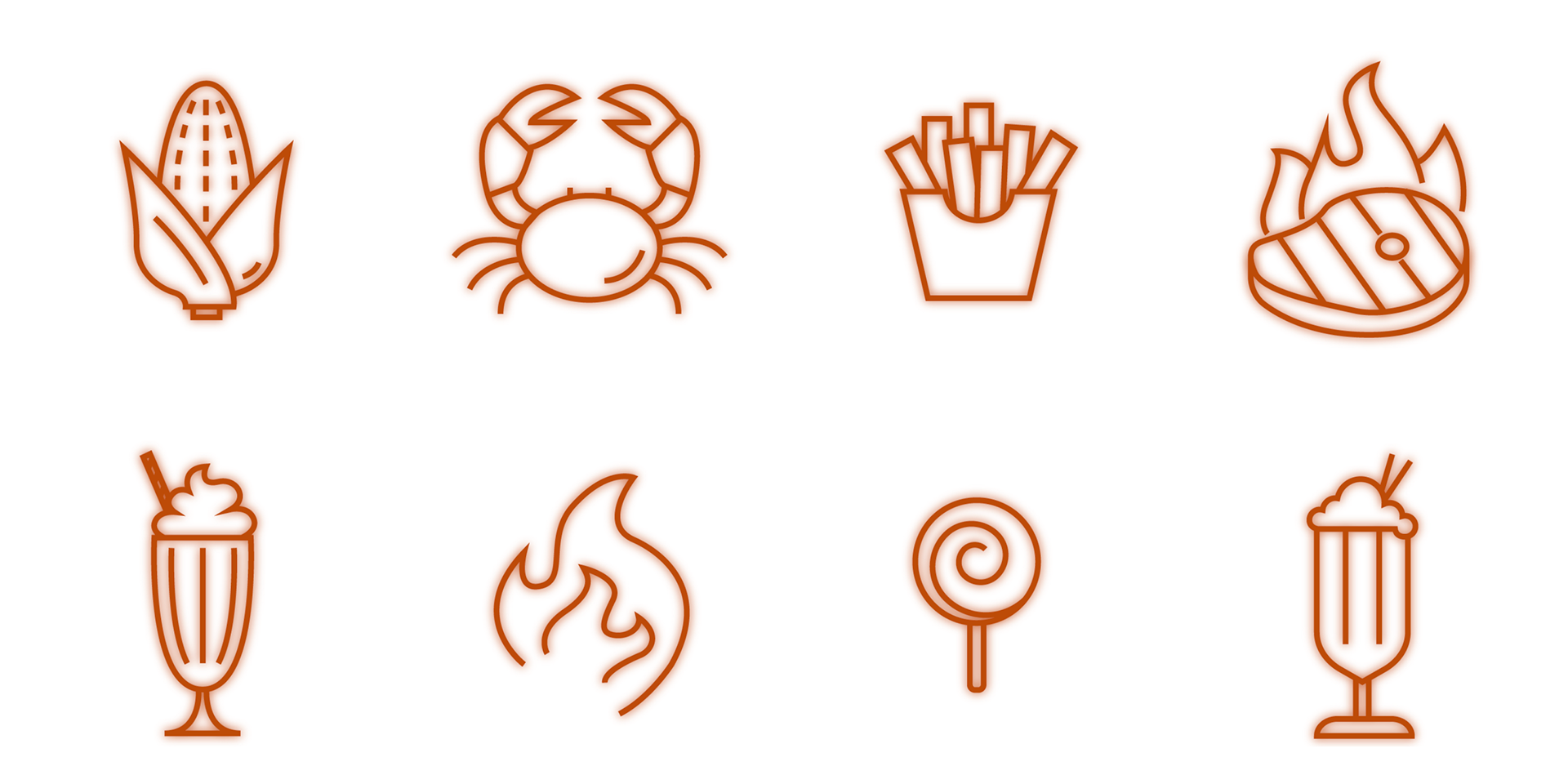 Food icons created for the menu