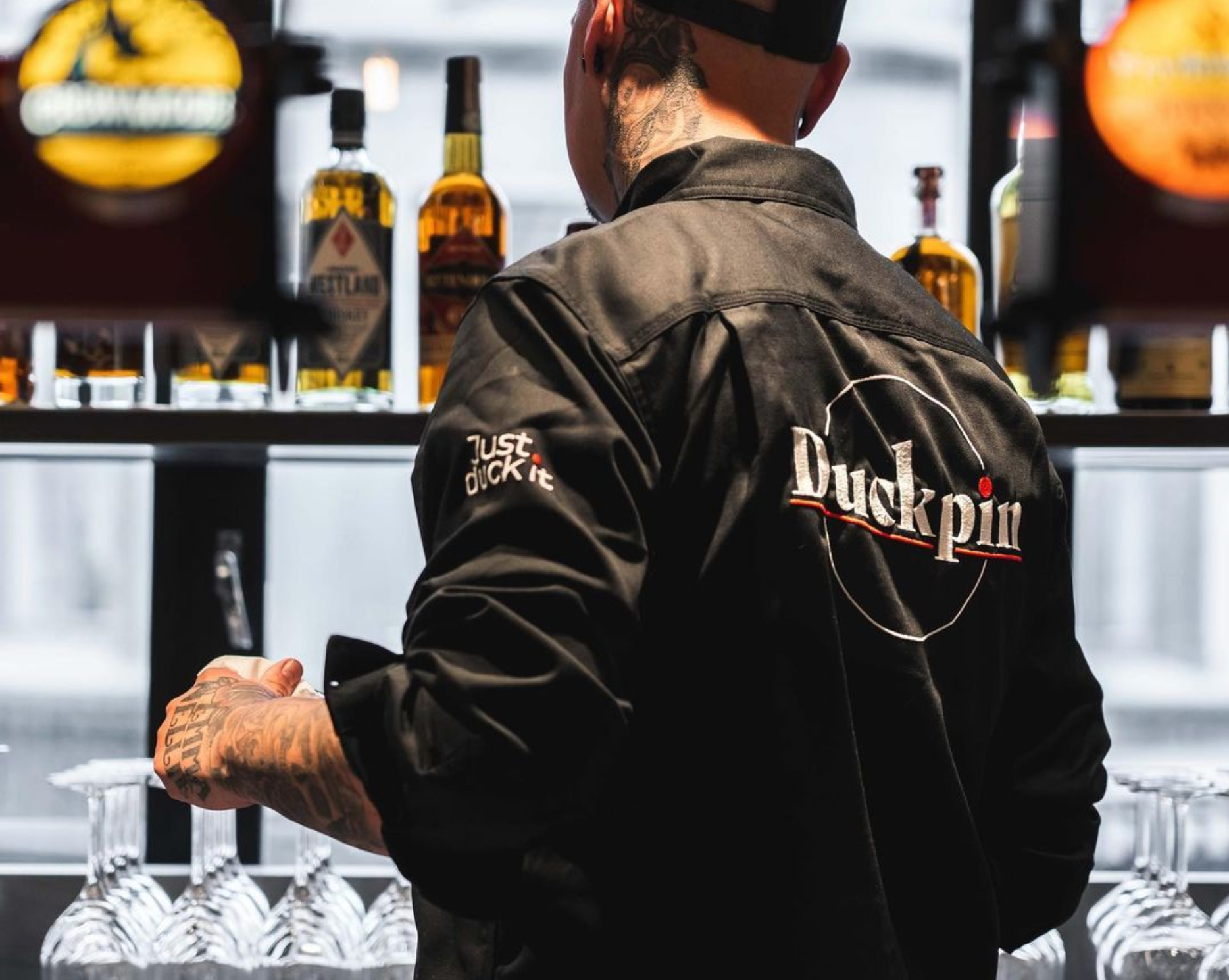Uniform with the Duckpin logo and the slogan "Just duck it" Photo: a.duranphoto