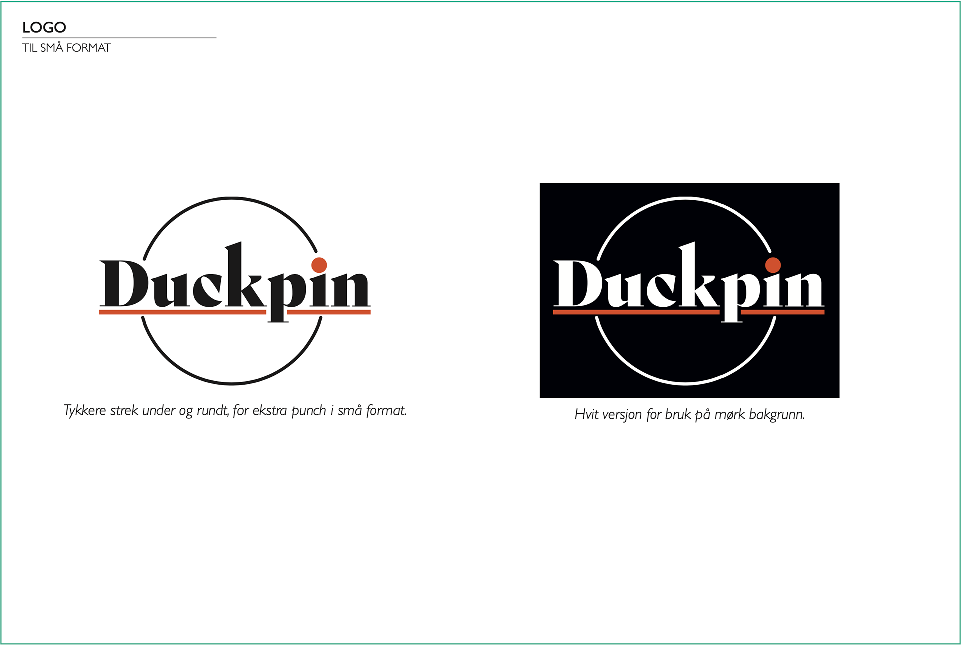 Small format logo in primary colours and white version