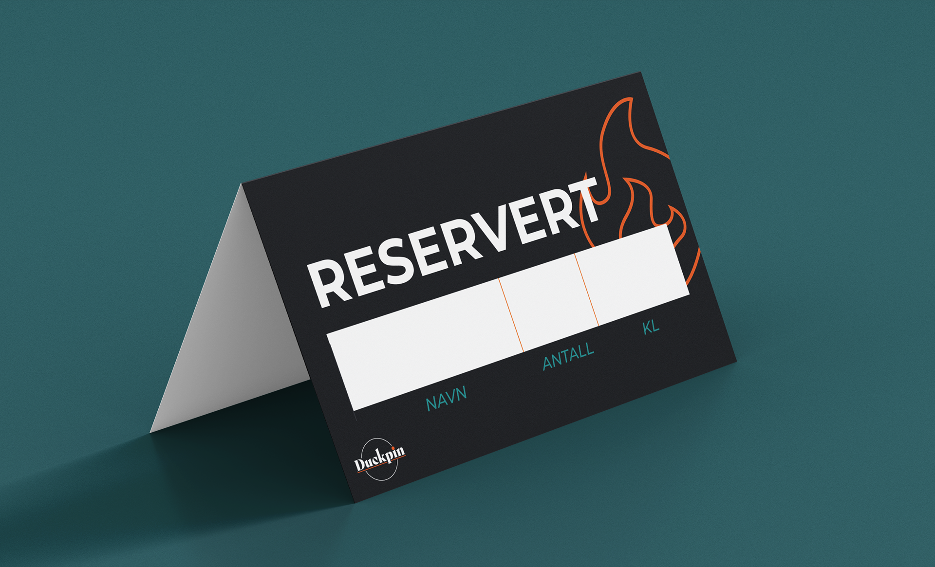 Reserved sign for table reservations