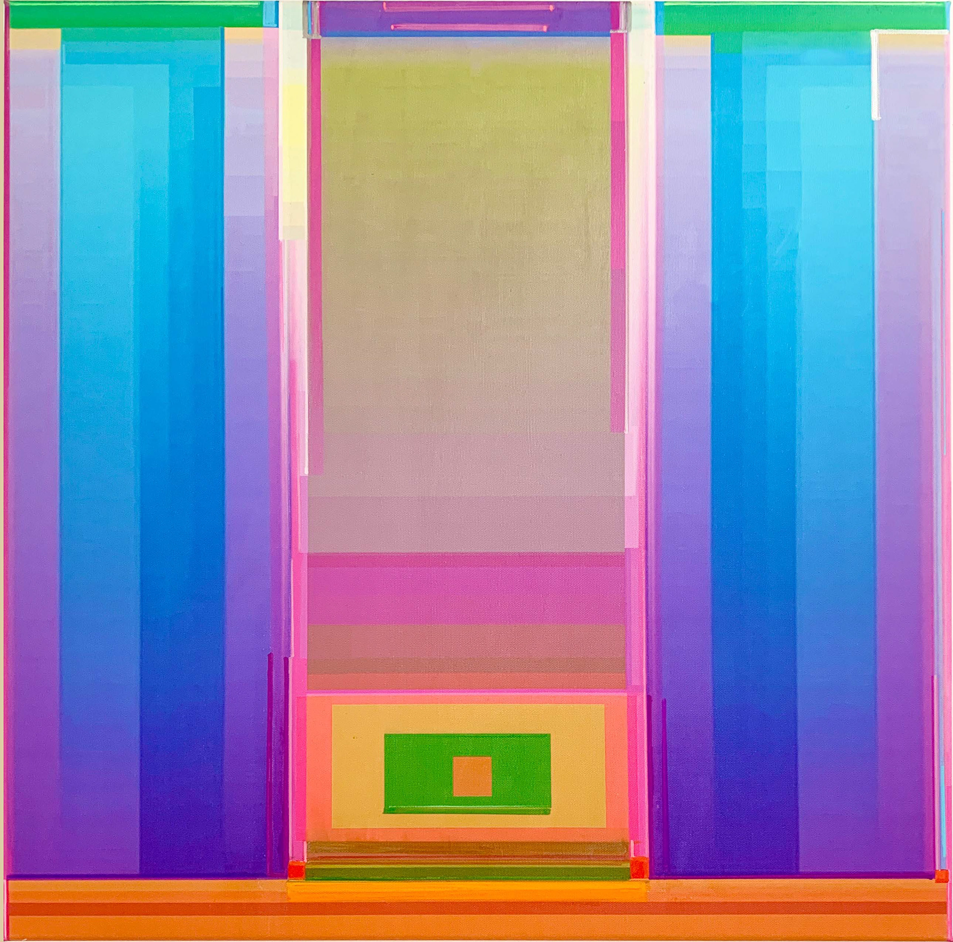 Color Cube 1 24 x 24 Mixed Media on Canvas 2020
