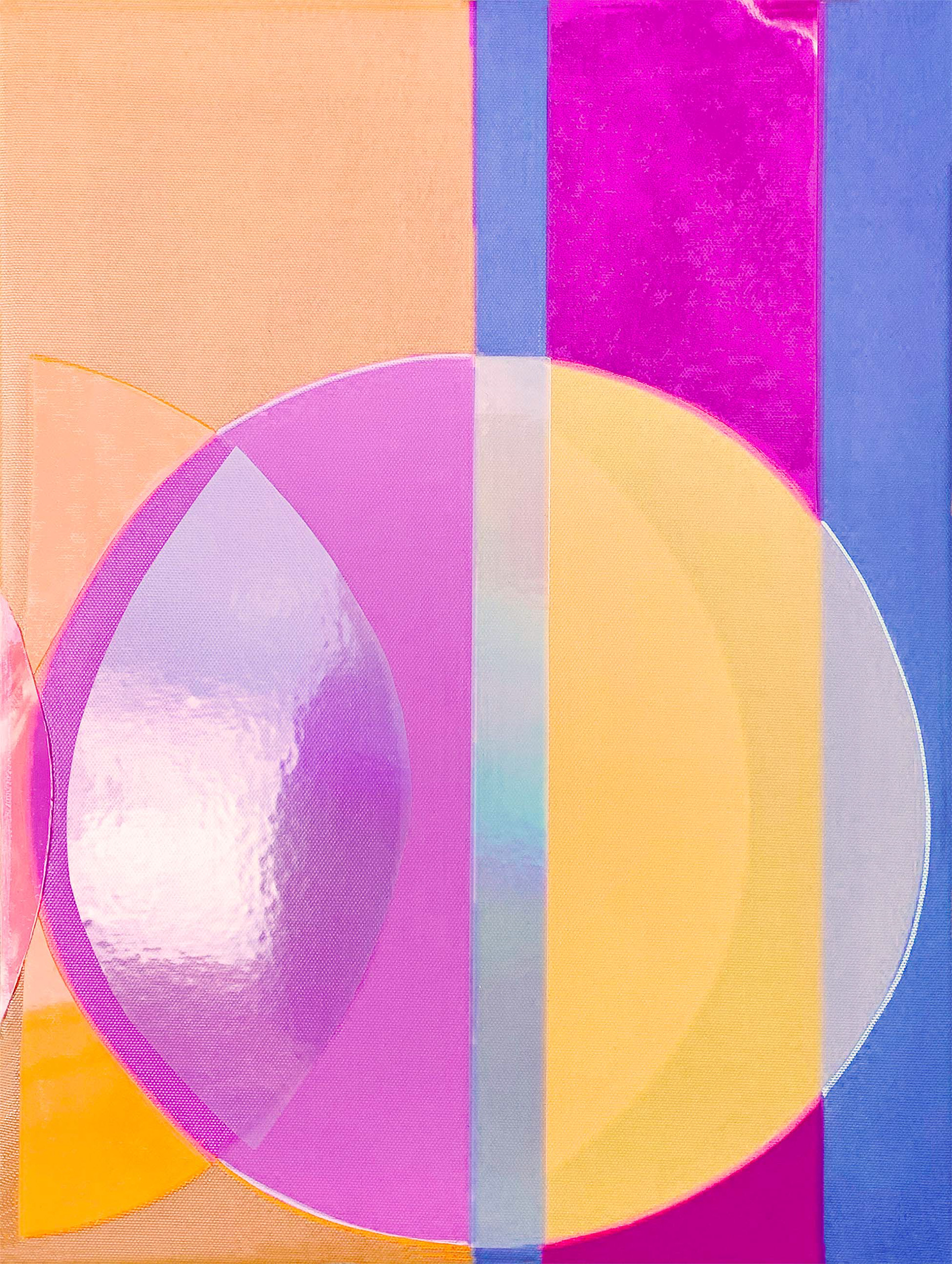 Orbs in Pink II, 16 x 12 Mixed Media on Canvas