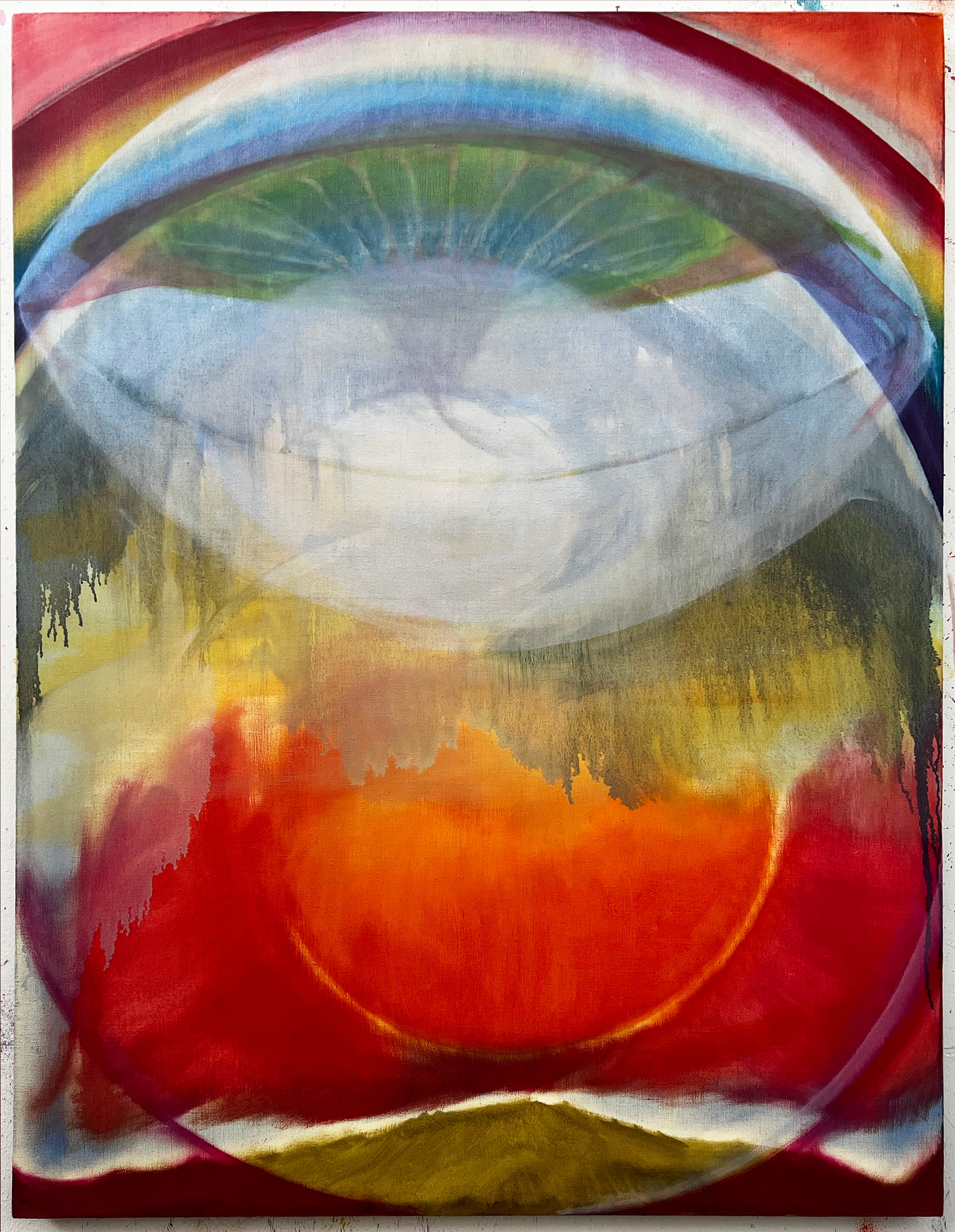 Monsoon, oil on linen, 48x37", 2024