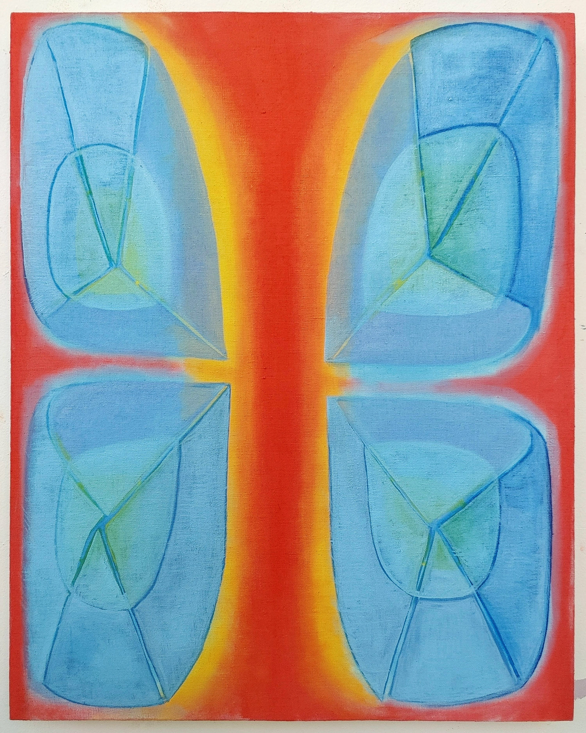 emergency exit, oil on linen, 30x24"