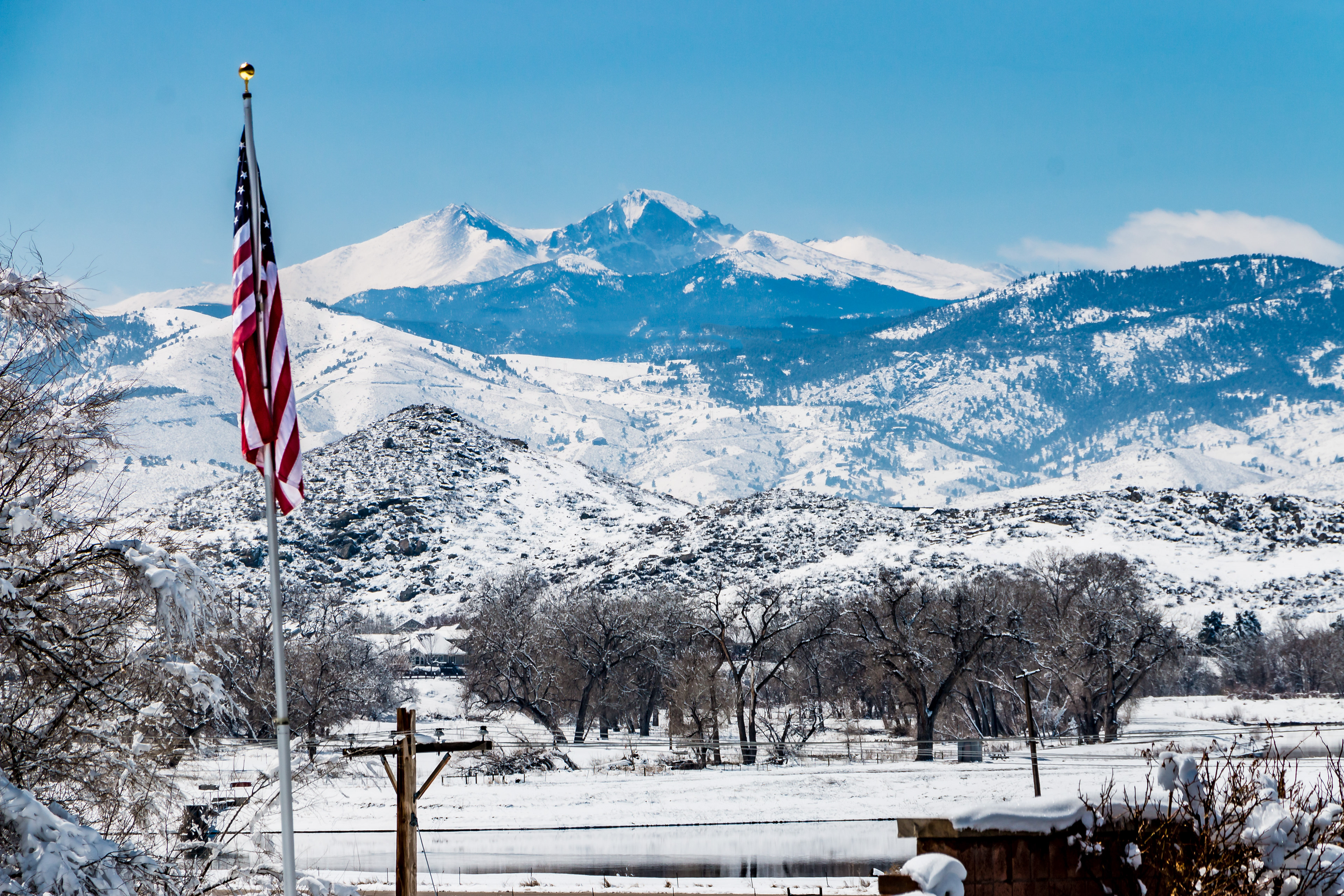 April 2020 snow. Meeker and Long's Peak.