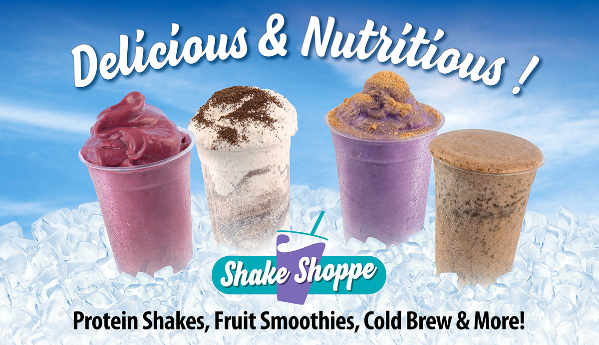 Commercial beverage advertising photography for a smoothie and shake product campaign by John Hermansen
