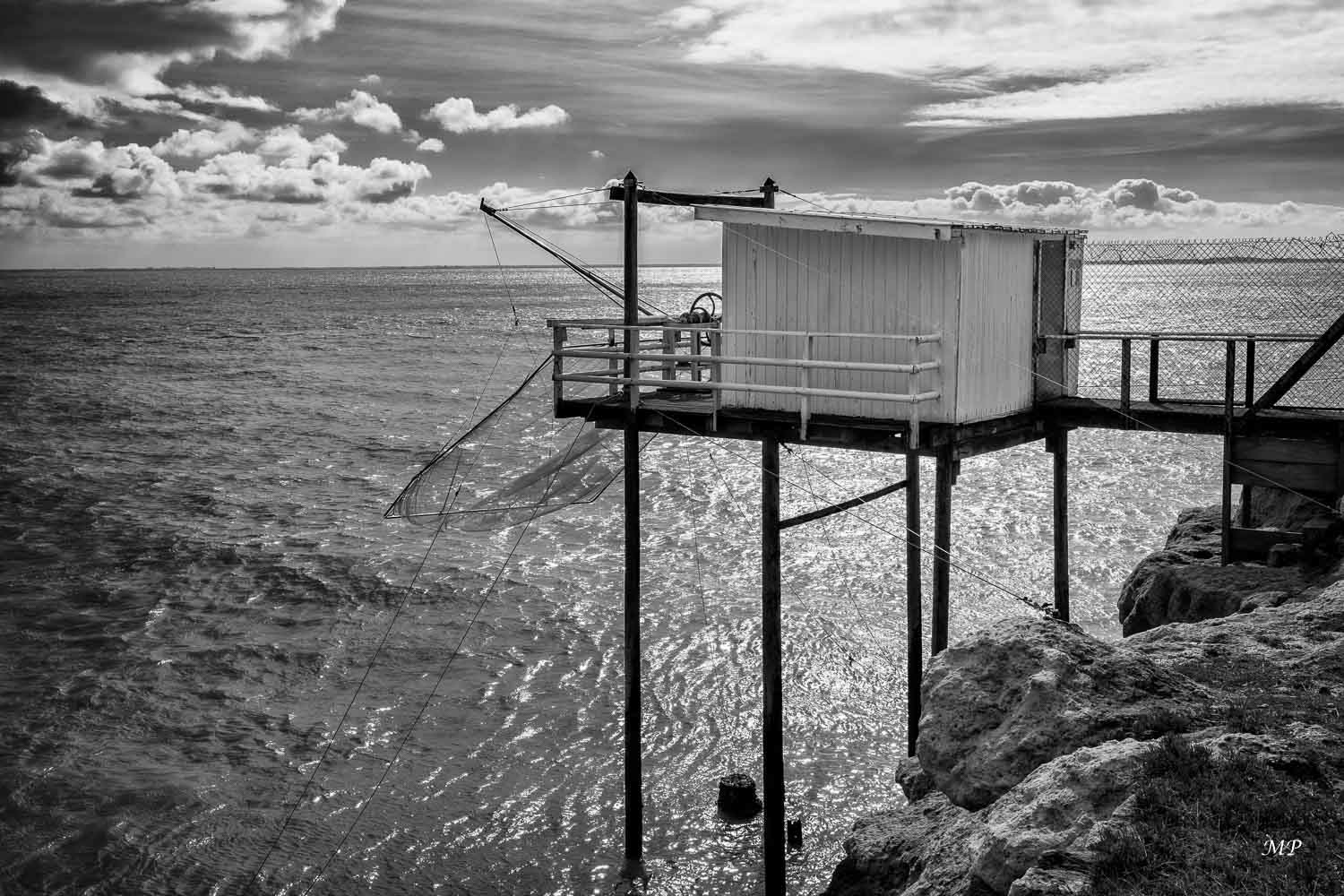 Une cabane à carrelets de Saint-Palais