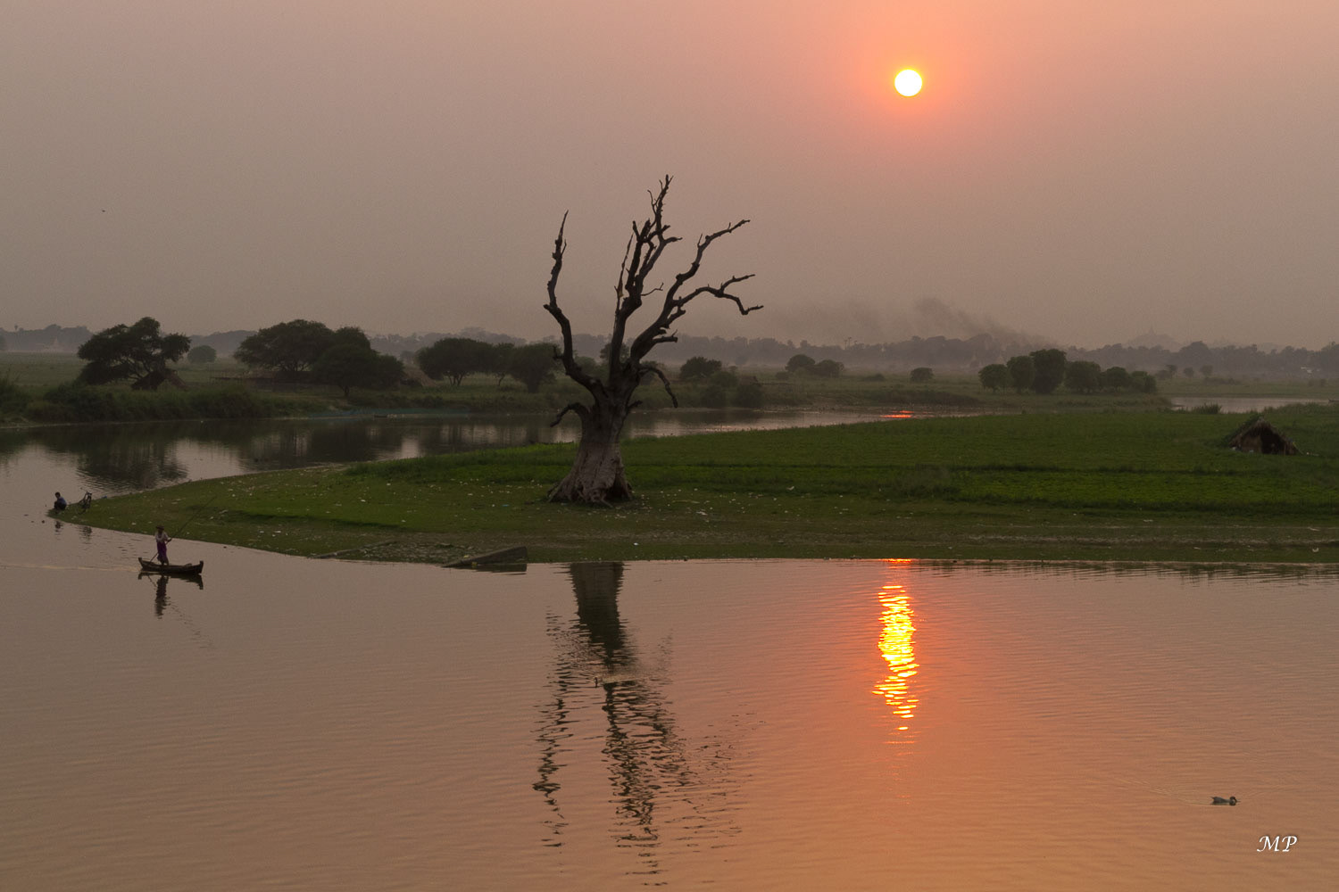 Amarapura : Le lac Taungthama