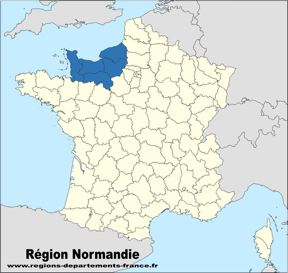 Carte de localisation de la Normandie