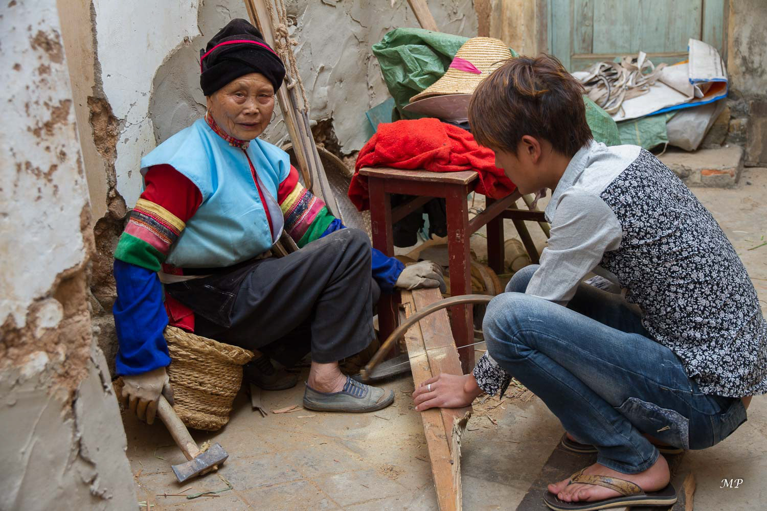 Yunnan - Xingmeng : Costume traditionnel de la minorité monghol.