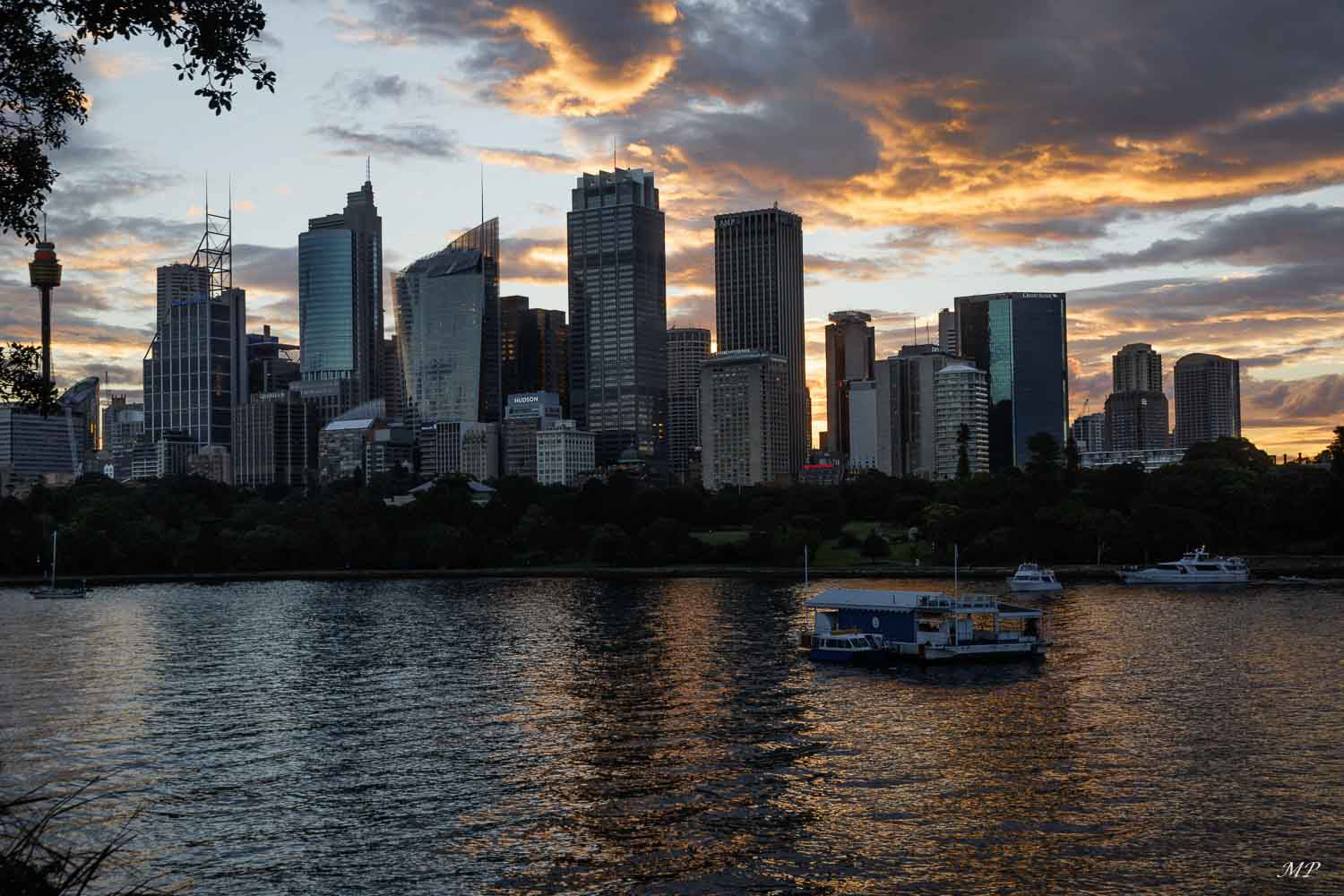 Downtown  au soleil couchant