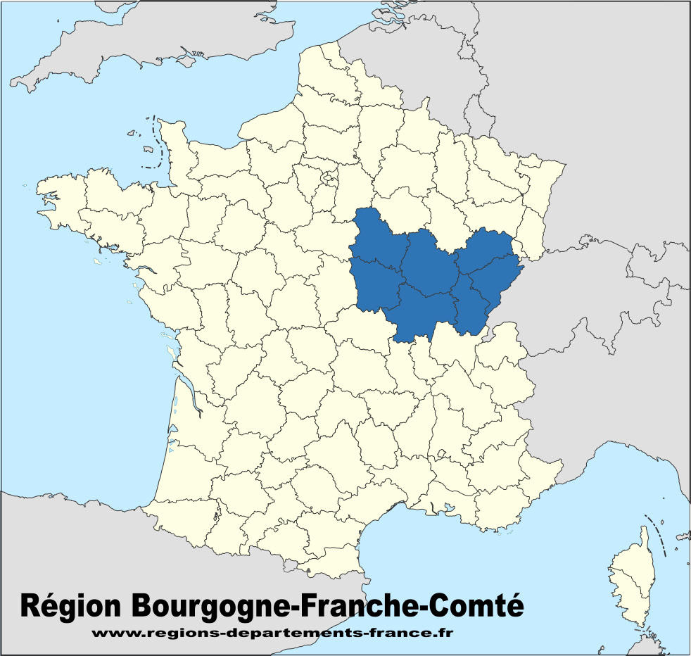 Situation de la Bourgogne Franche-Comté