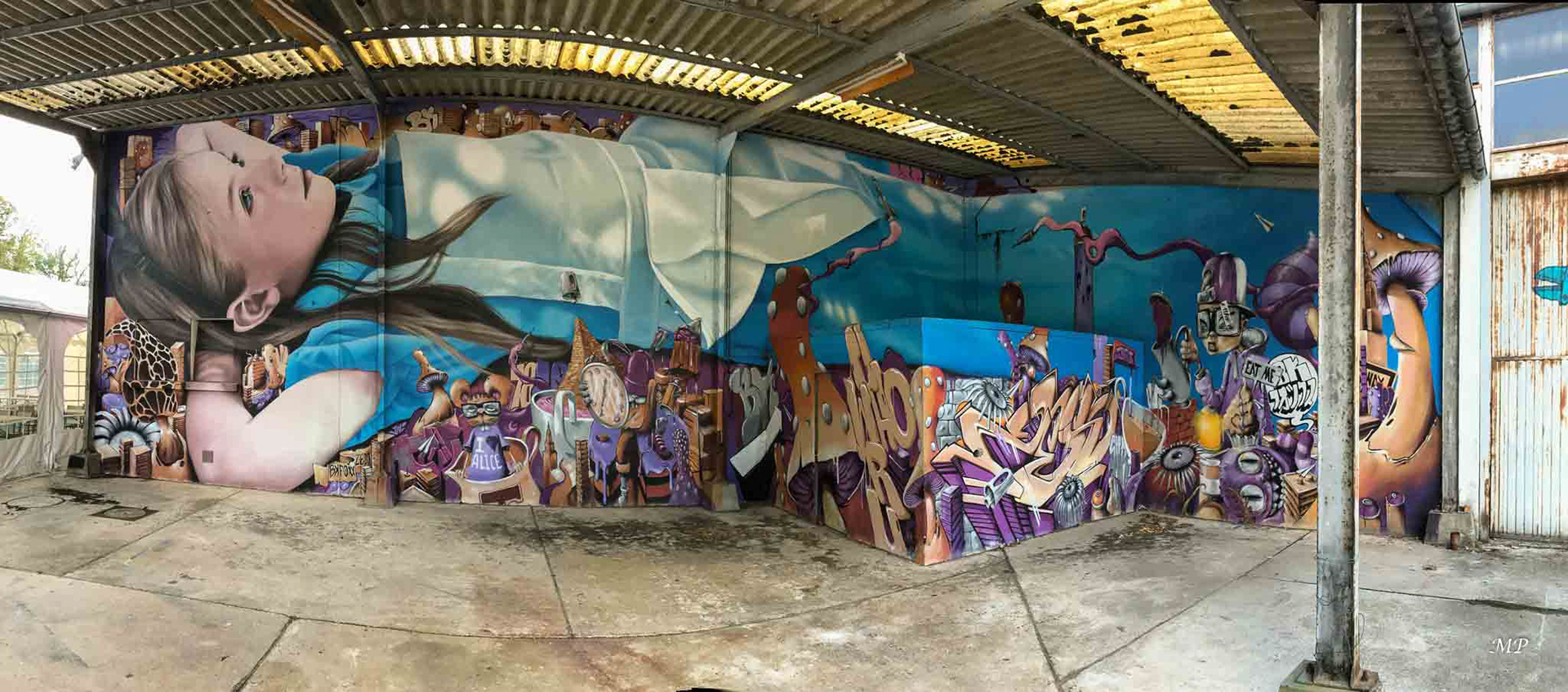 Collaboration de BK FOXX et ZESO sur le thème d'Alice aux pays des merveilles