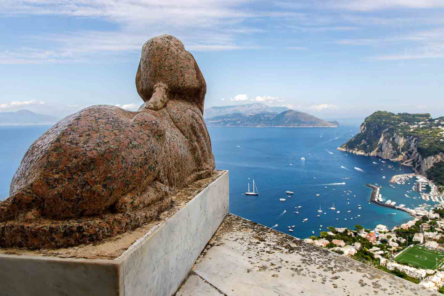 Capri - vue sur la baie de la villa San Michele à Anacapri