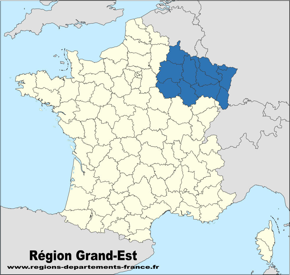 Localisation de la région Grand Est