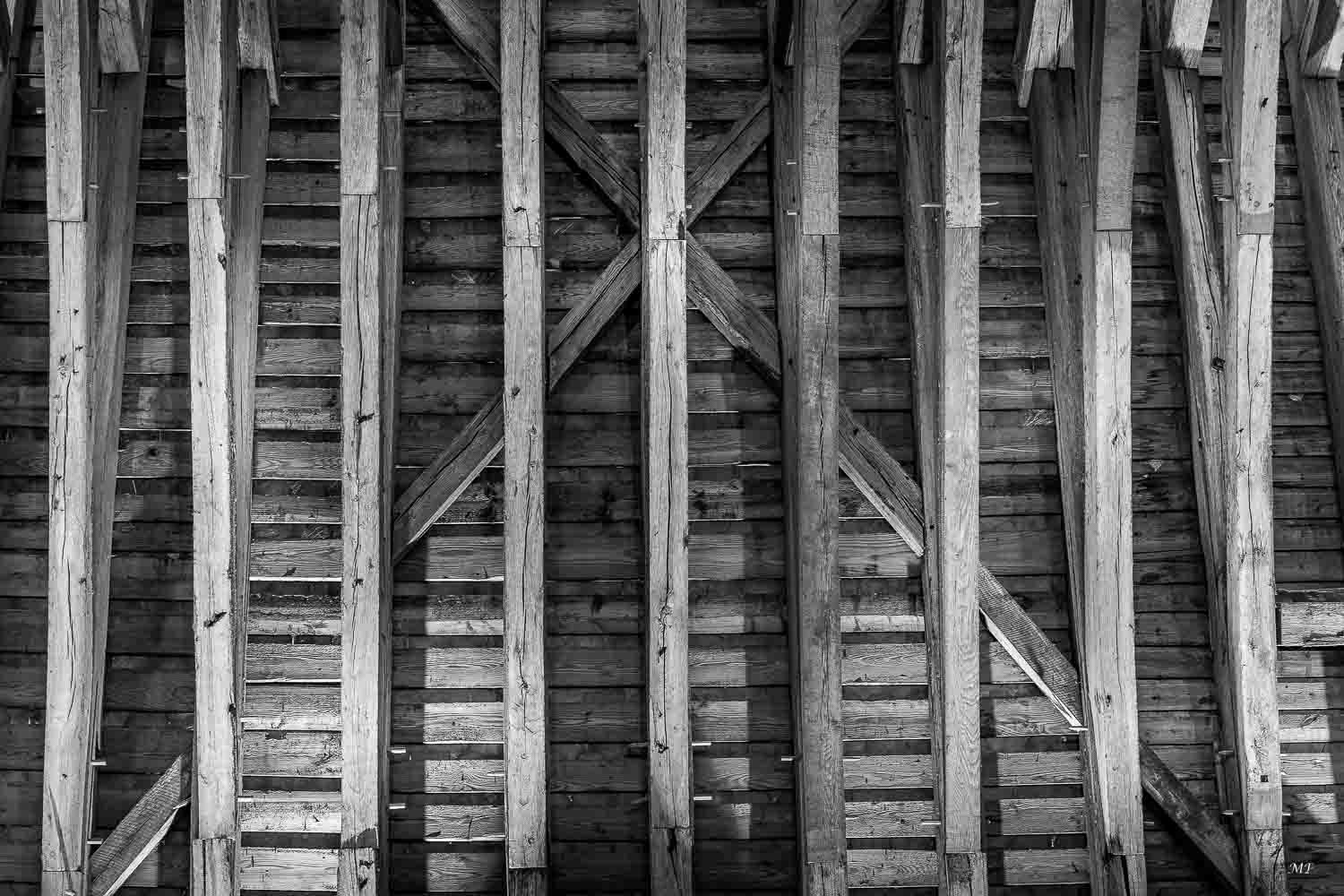 Détail de la charpente du château de Sully-sur-Loire
