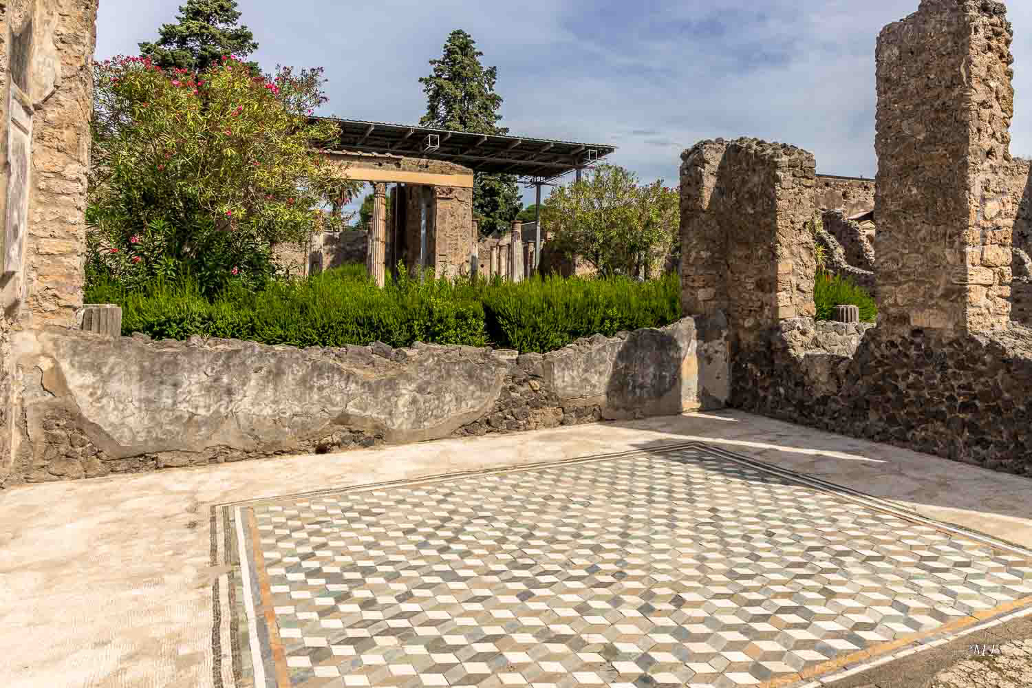 La maison du Faune, c'est une des maisons les plus grandes de Pompéi, s'étendant sur tout un îlot d'environ 3000 m²,