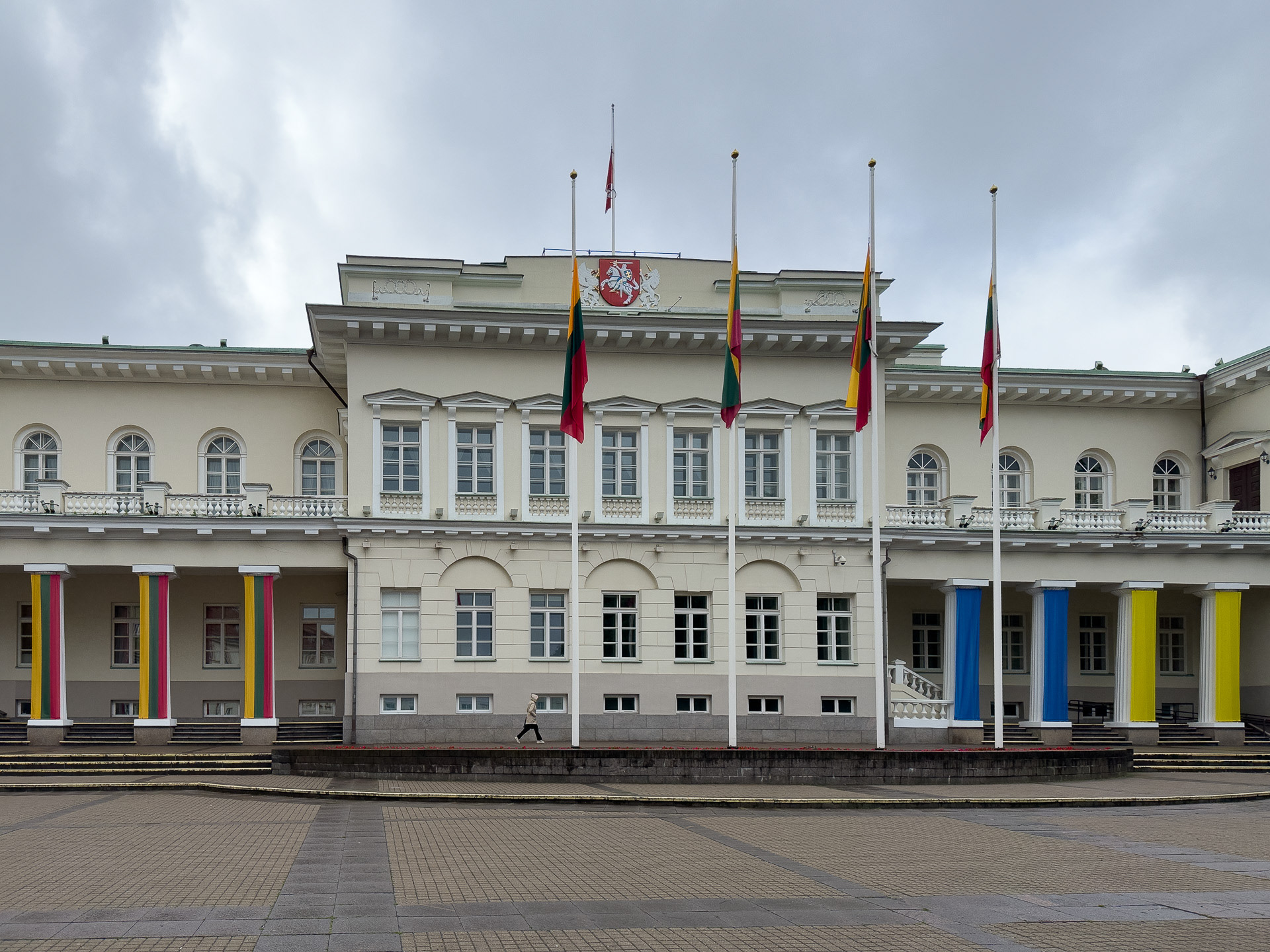 Vilnius - le palais Présidentiel sur la place Simonas Daukantas