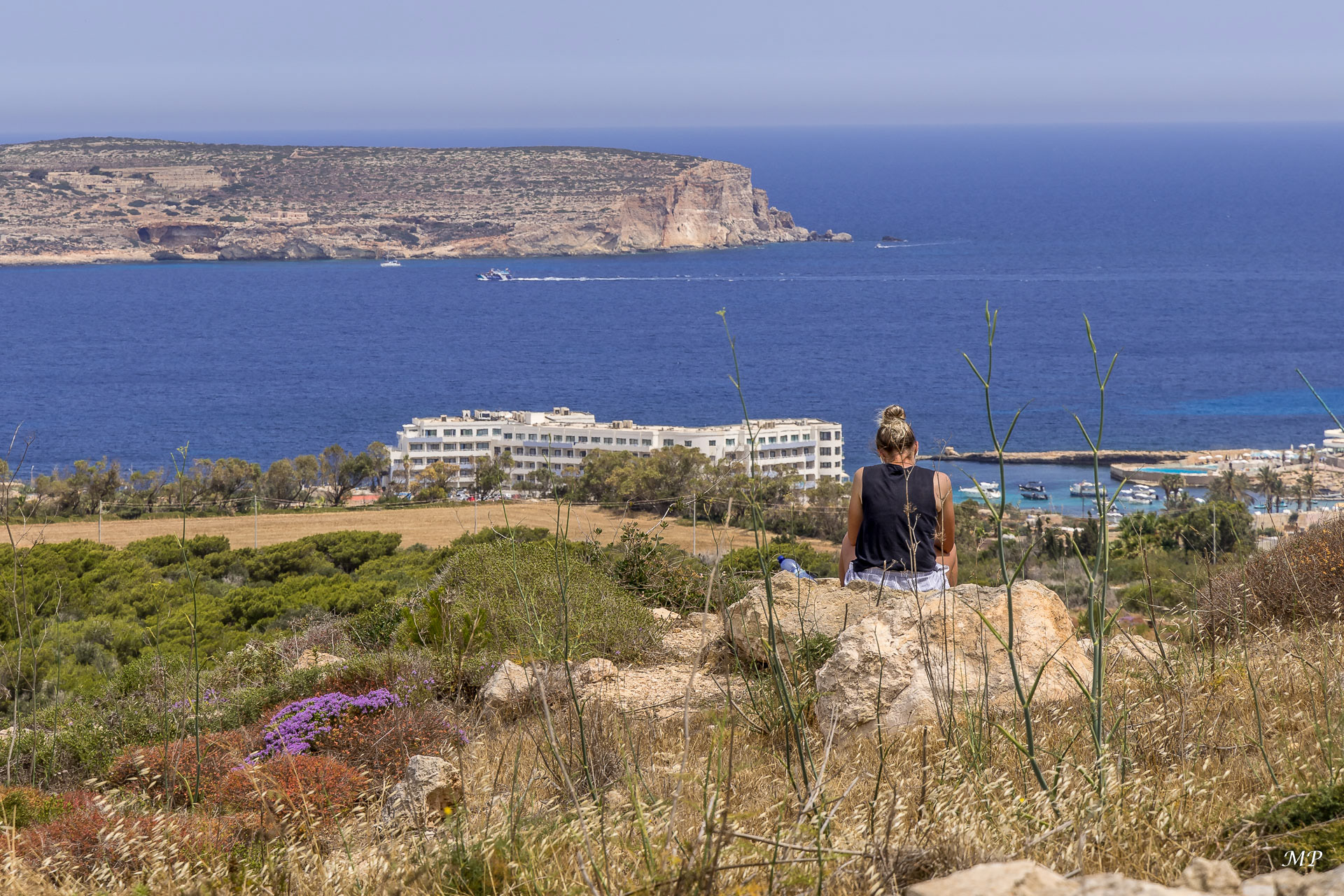 Une vue sur Comino de la Tour Rouge