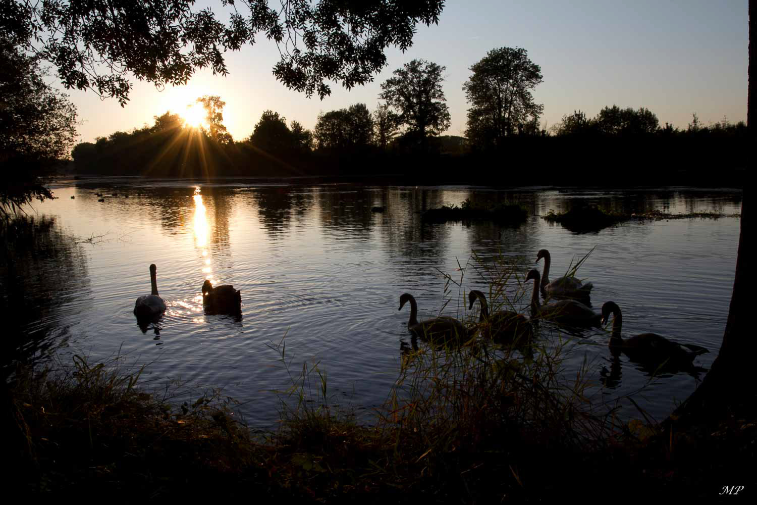 soleil couchant à Saint-Hilaire