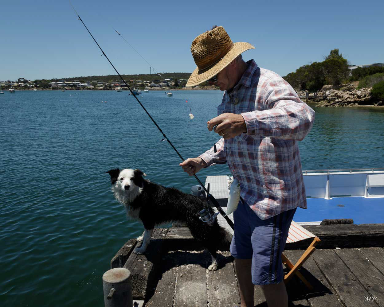 Un pêcheur à Coffin Bay