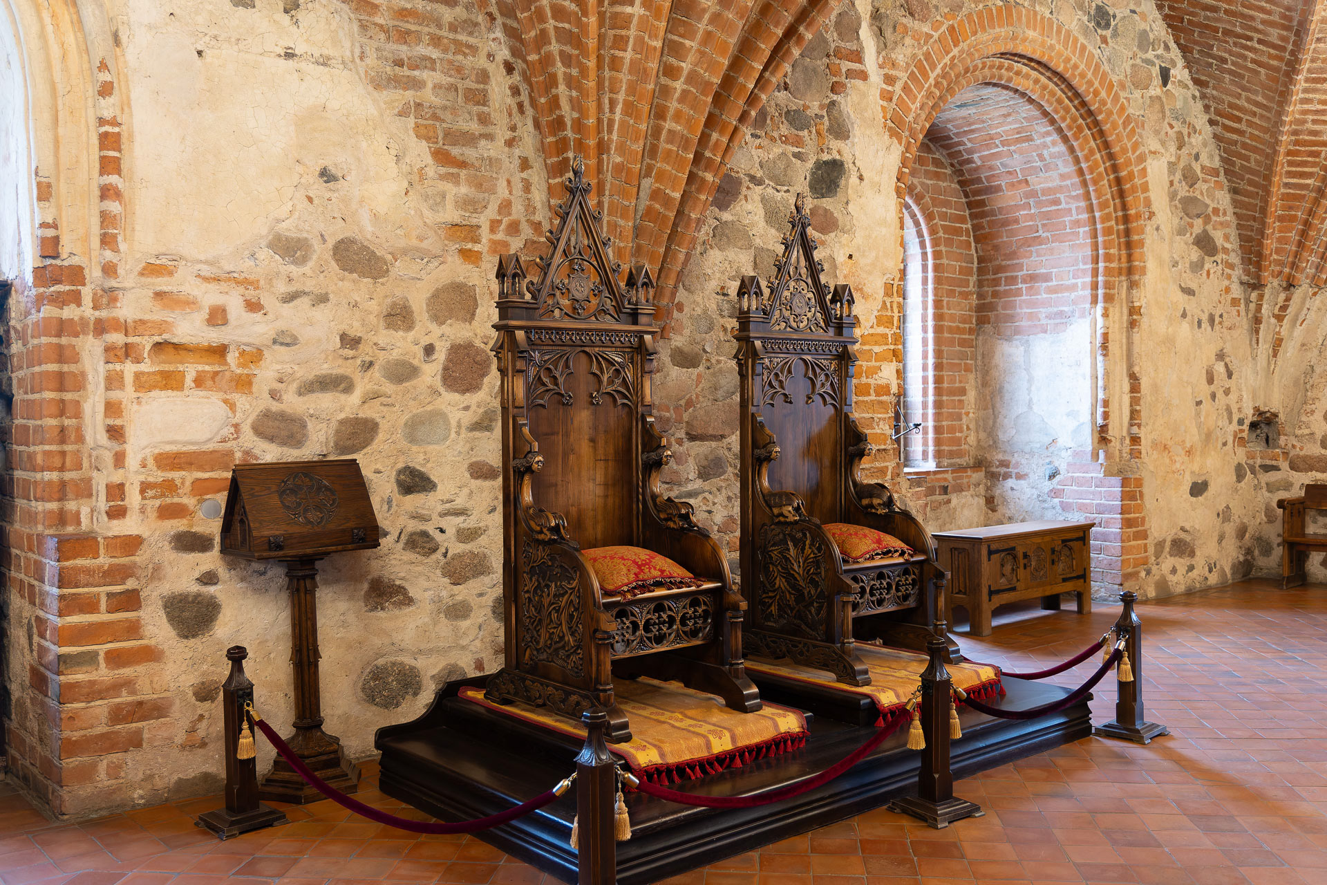 La salle du trône du château de Trakai