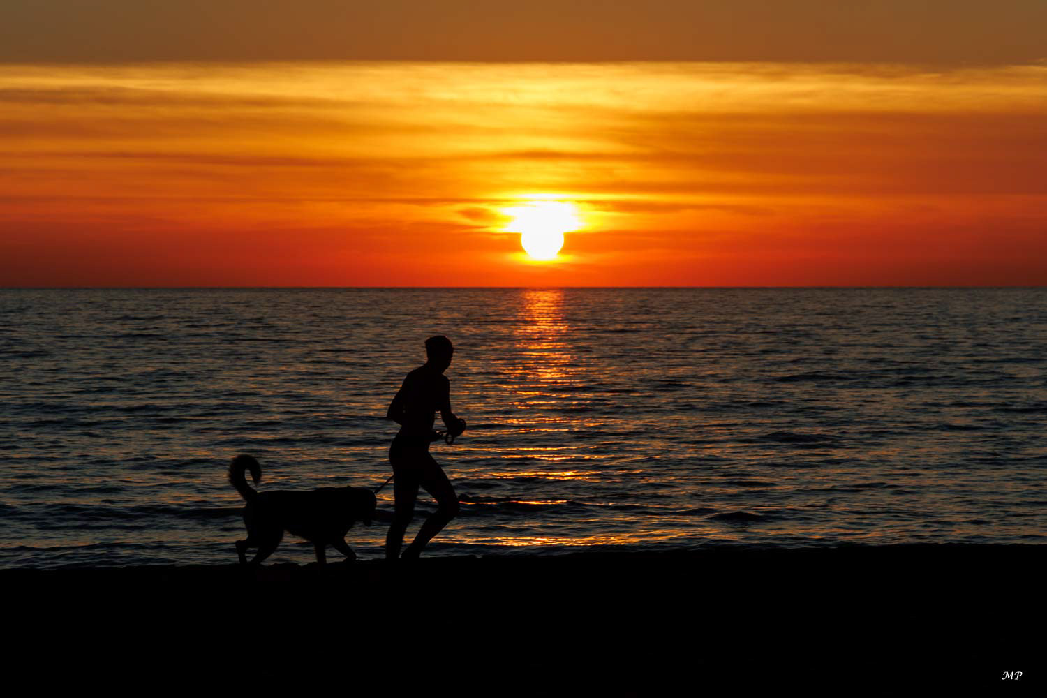 Coucher de soleil à Zacharo (Péloponnèse)