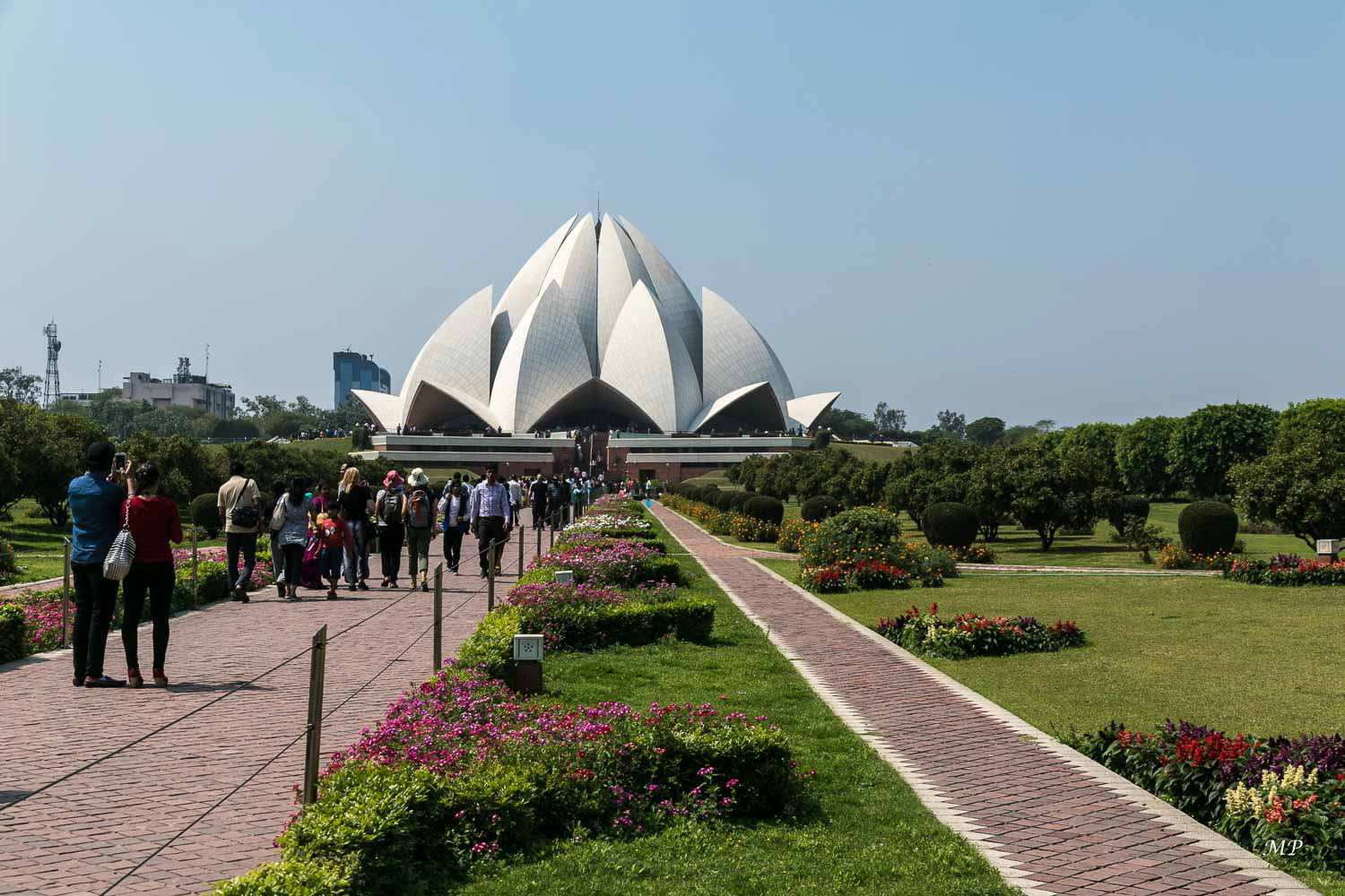 New-Delhi, le Temple B'ahai ou Temple du Lotus, il accueille les fidèles de toutes les religions.