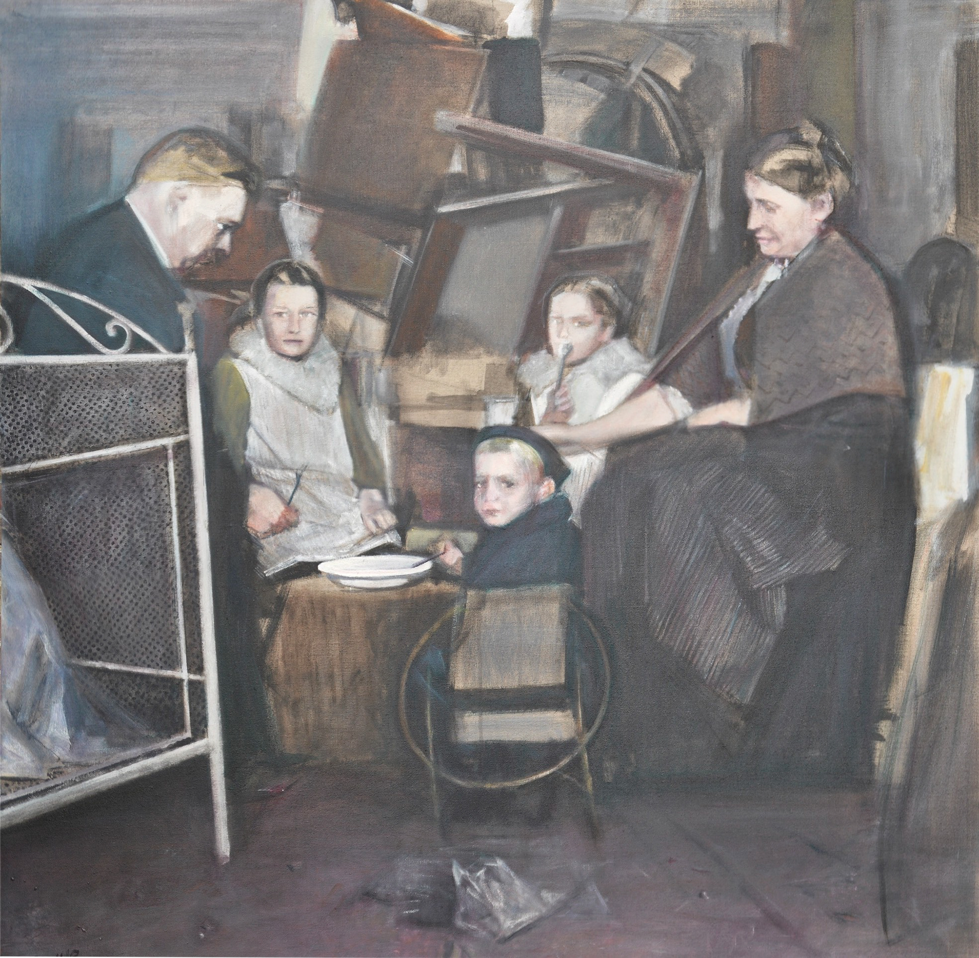 From 'Mirroring Rilke', canvas, 135 x 135 cm, 2014