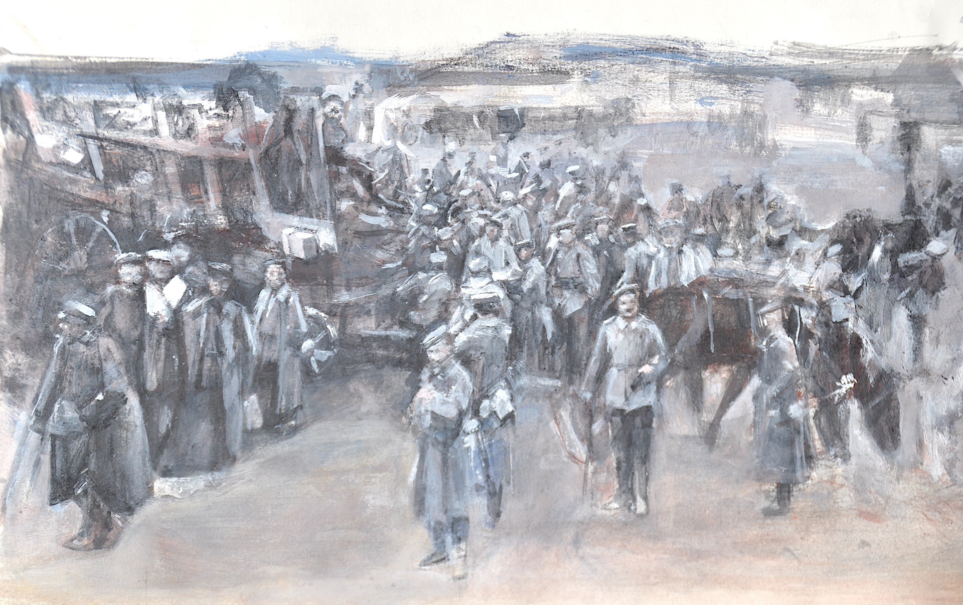 From 'Wounded city', paper, 21 x 38 cm, 2012