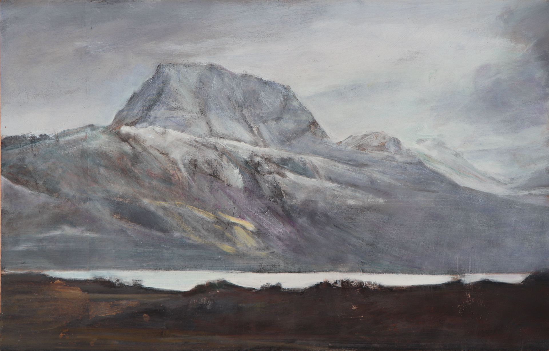 From Scottish Highlands 1, paper on wood, 28 x 43 cm, 2021