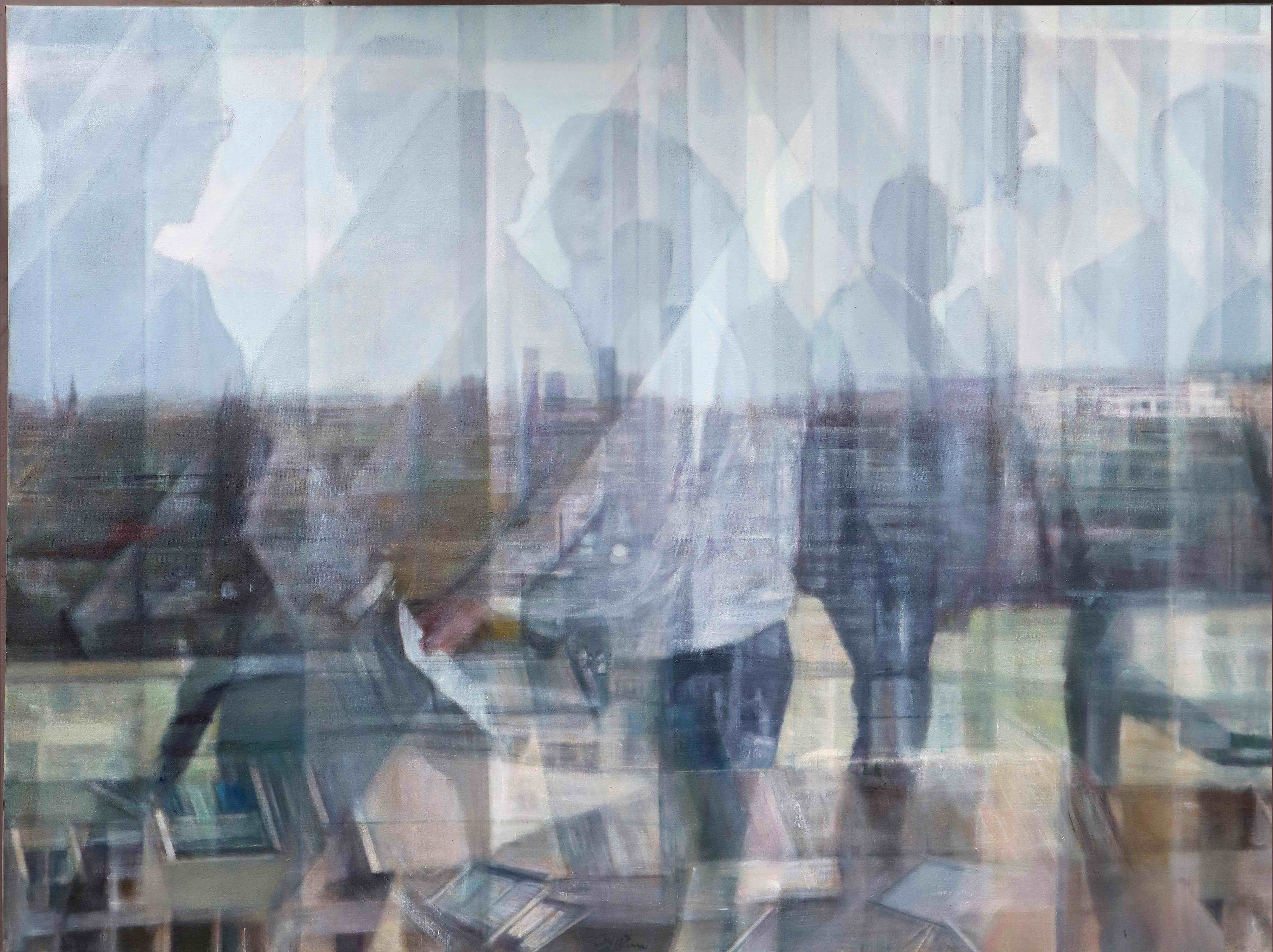 Alles doordringt en spiegelt elkaar, 110 x 145 cm