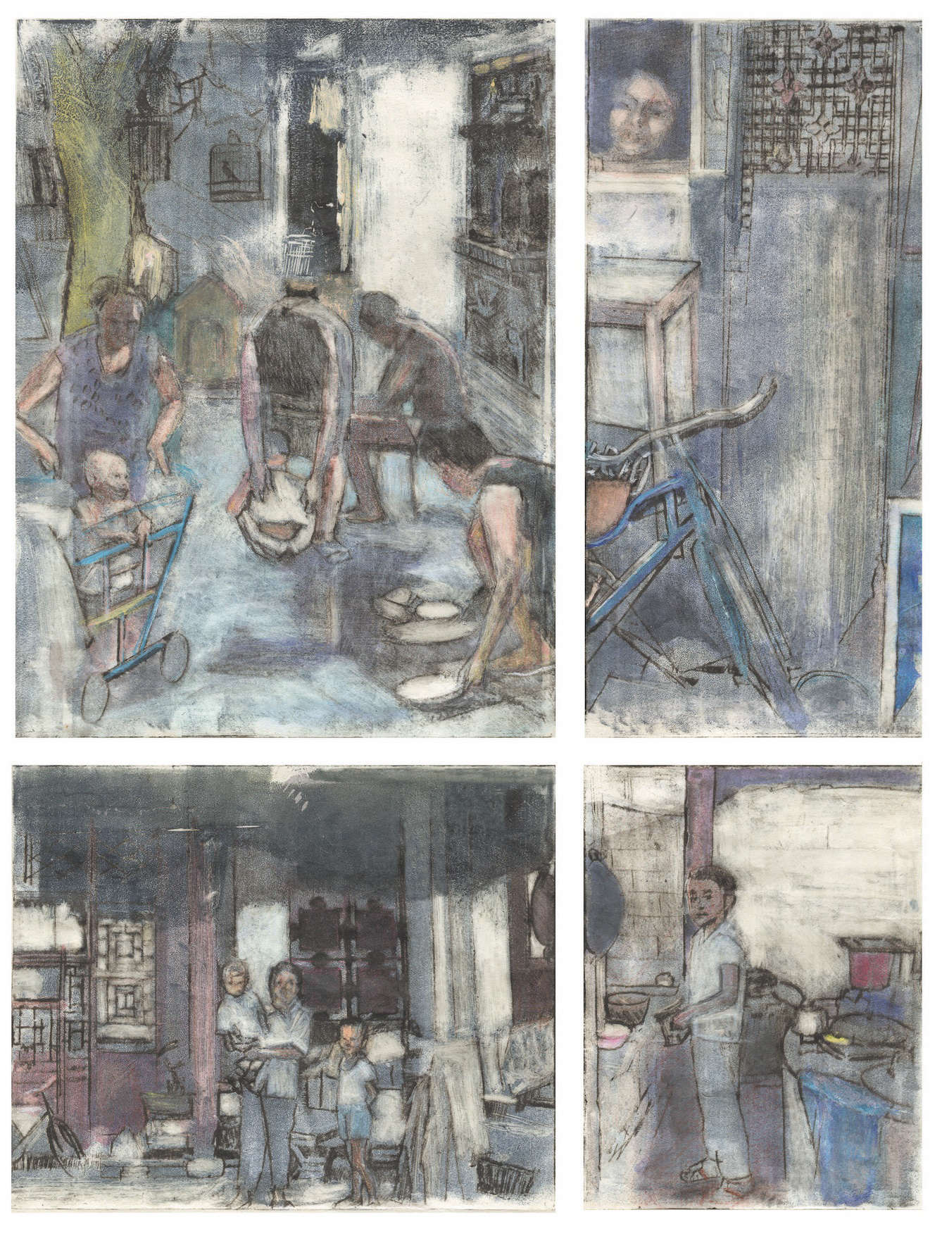 From 'Stone dust', monotype on rice paper, 29 x 22 cm, 2001