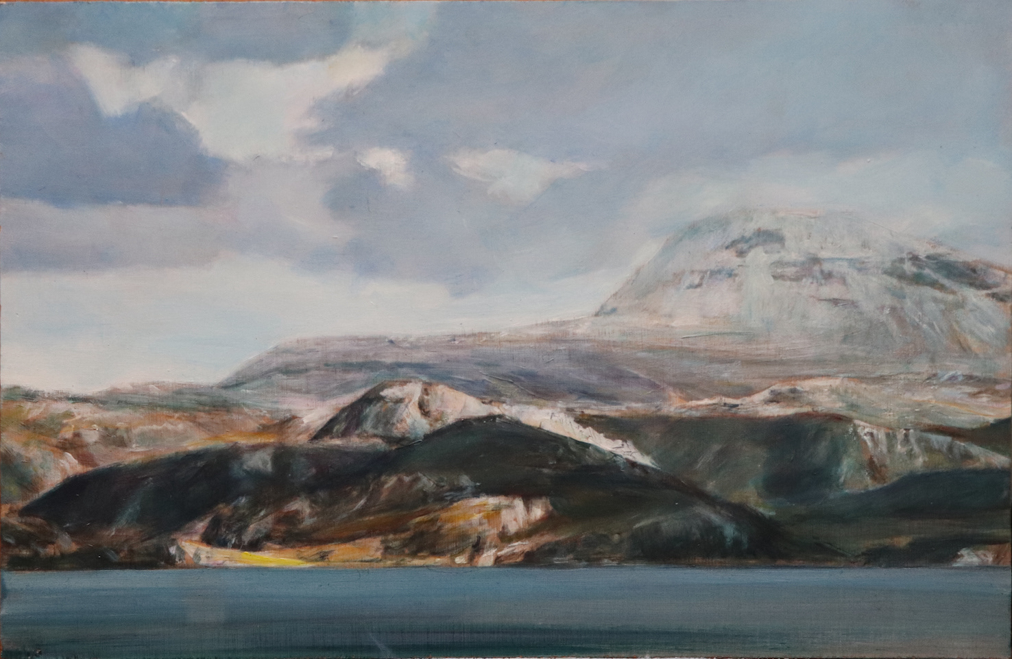 From Scottish Highlands 2, wood, 29 x 44 cm, 2022