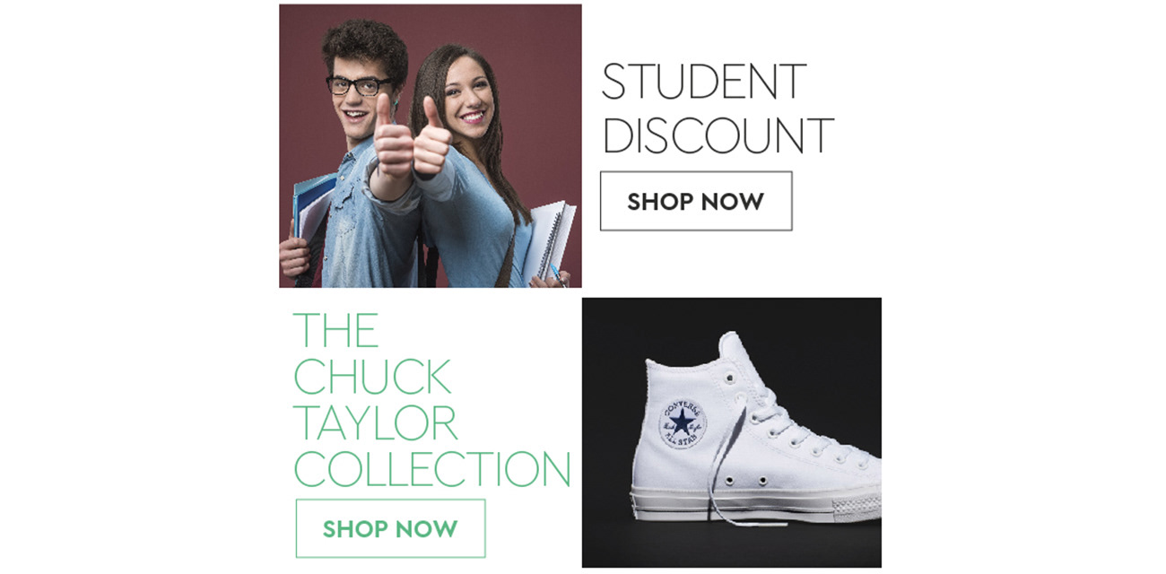 Email newsletter more content for Cashback World's new online merchant: Converse