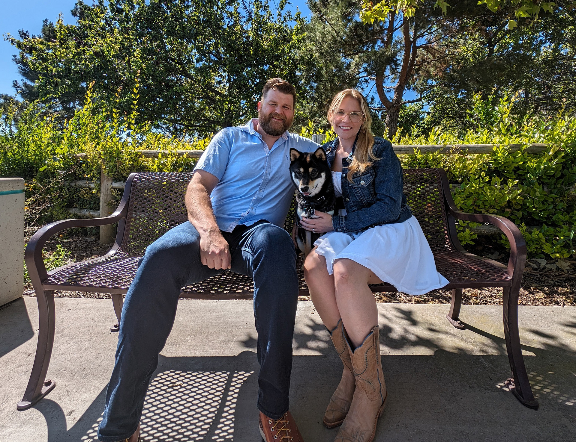 My husband Alex, Ash and I posing for our Ashbear family photo.
