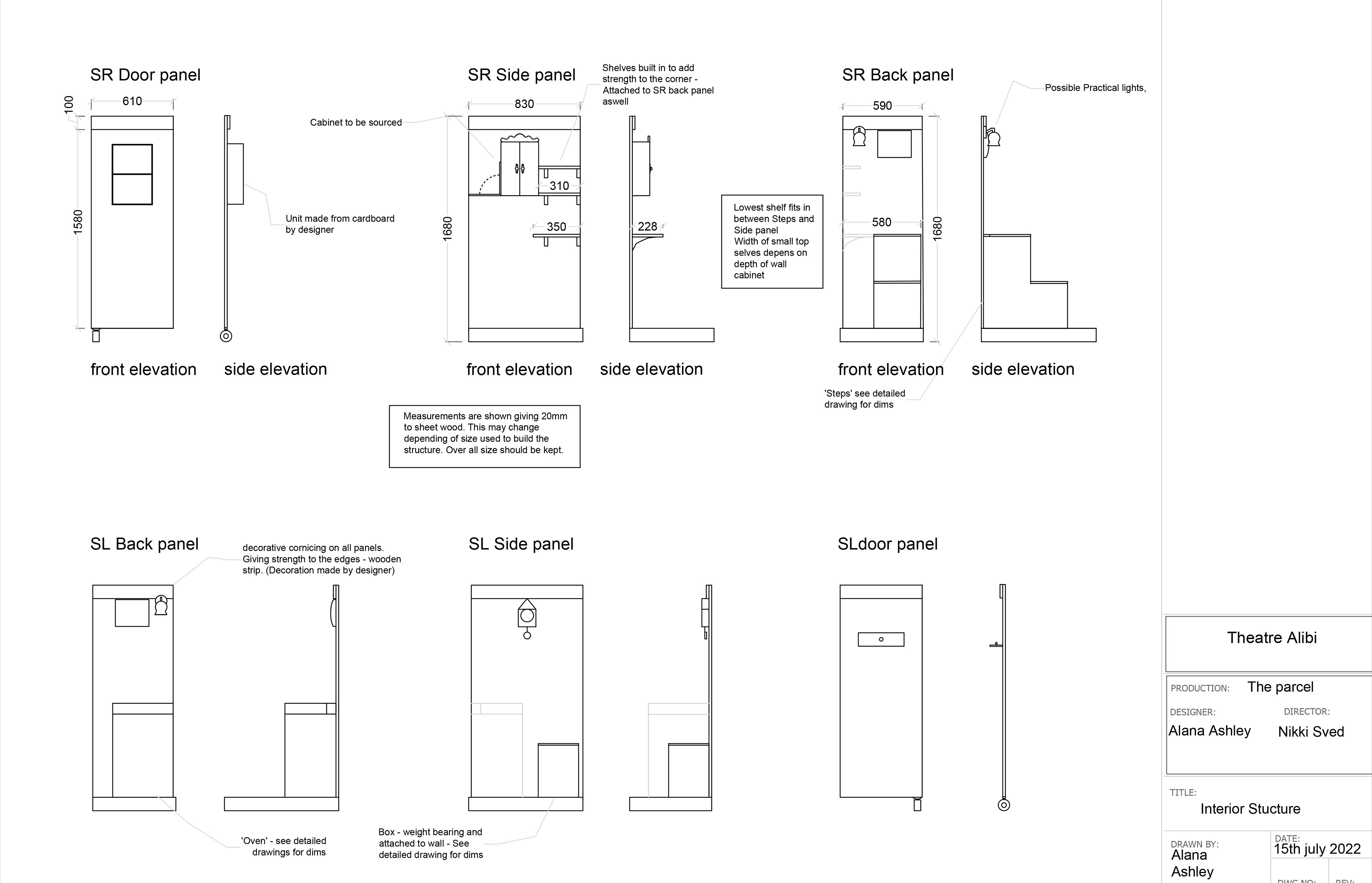 Theatre design - The parcel - Auto CAD