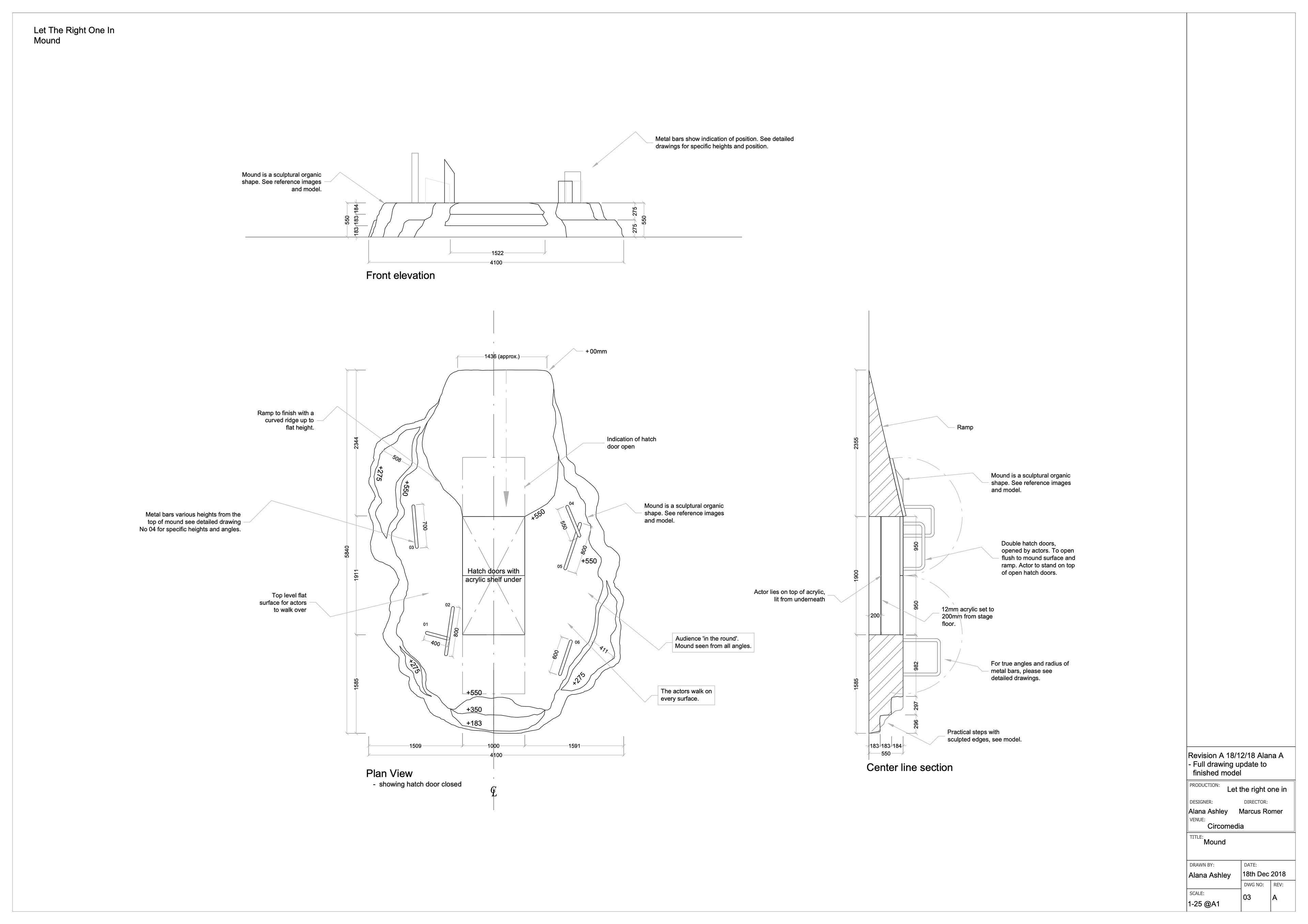 Theatre set design - Let the right one in - AutoCAD