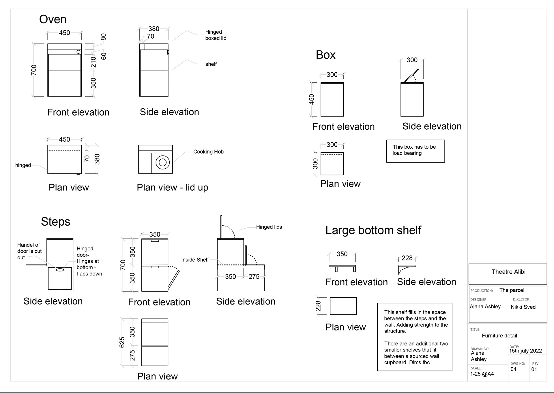 Theatre design - The parcel - Auto CAD
