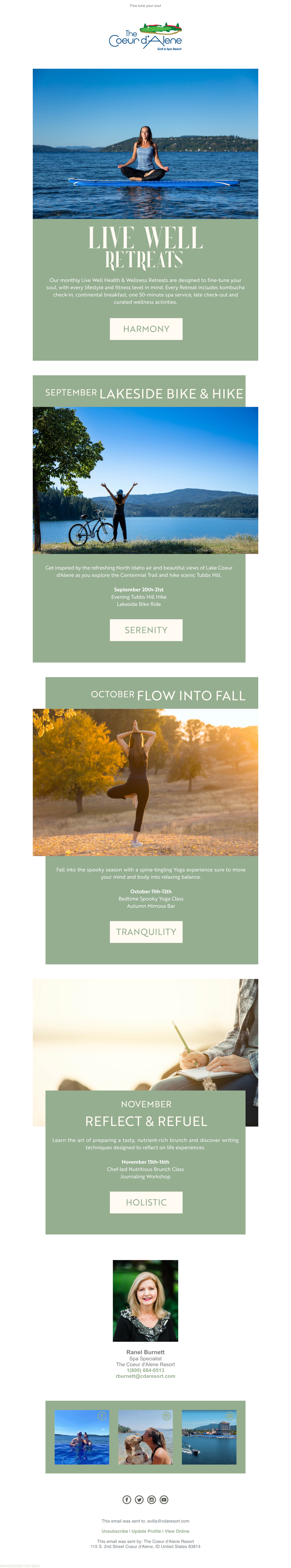 Live Well Retreat series branding