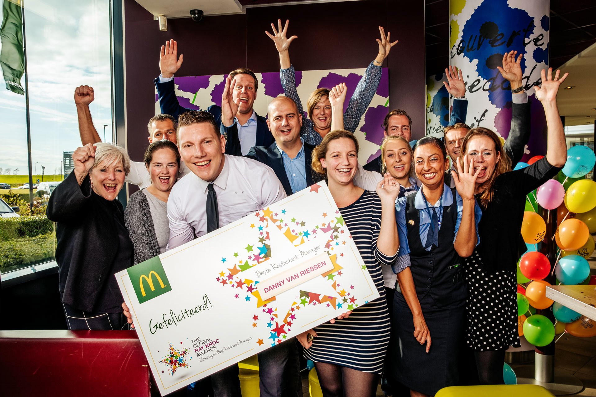 Uitreiking Ray Kroc Award aan filiaalmanager van McDonalds