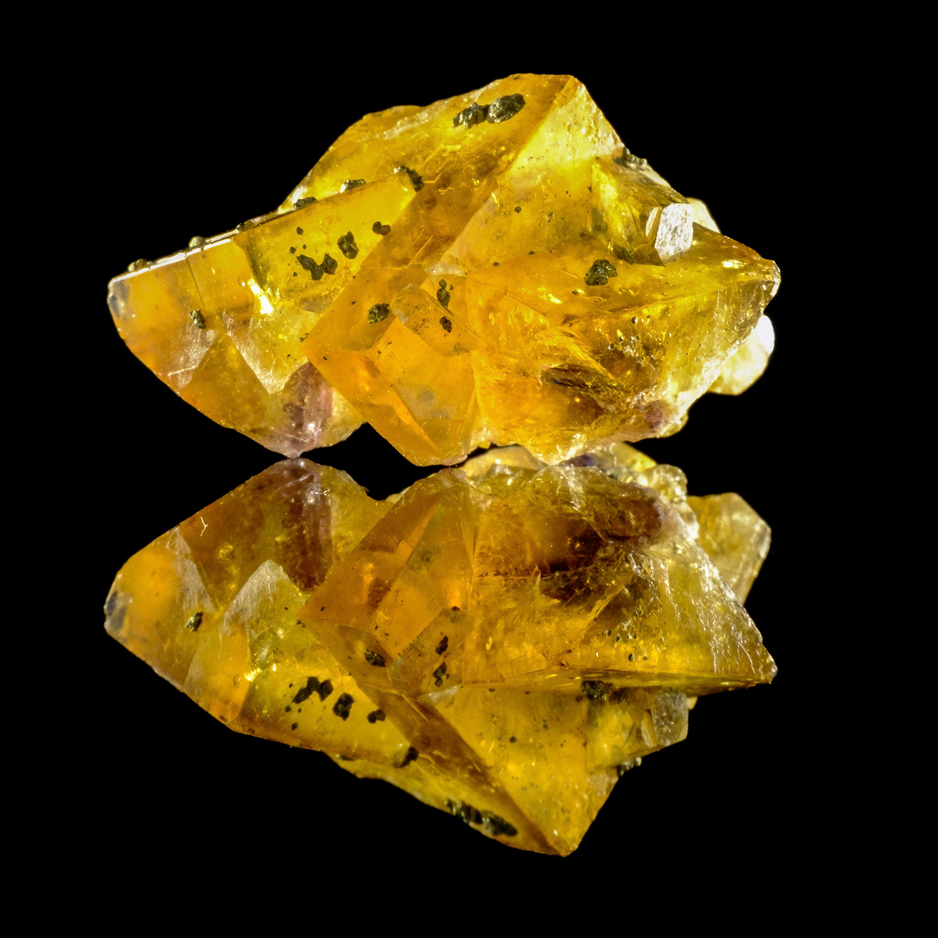 Saxony Fluorite with Chalcopyrite |  Bergmännisch Glück, Germany