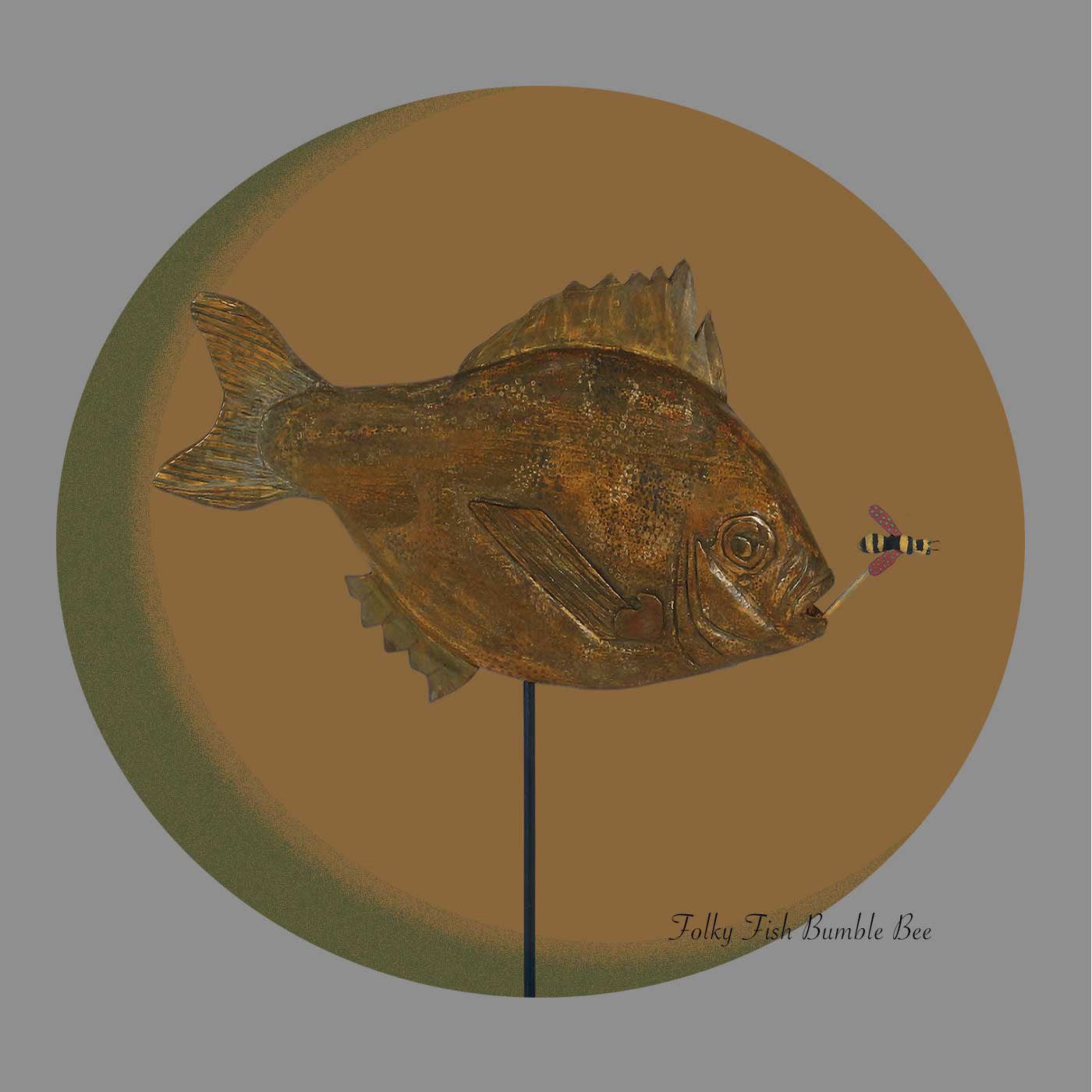 Crappie Fish with bumble bee