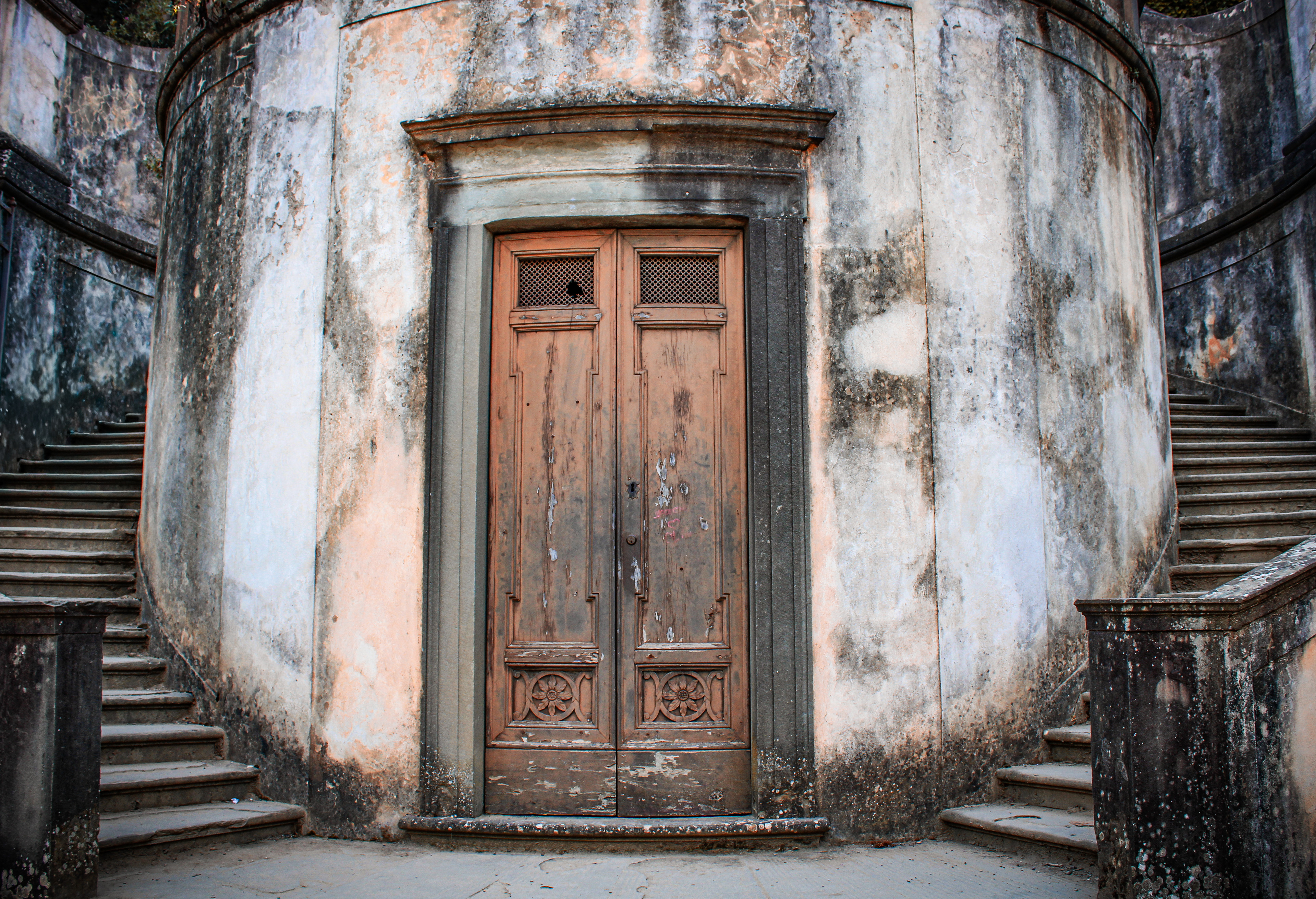 Staircases leading to Fontana delle Scimmie, Boboli Gardens at Pitti Palace