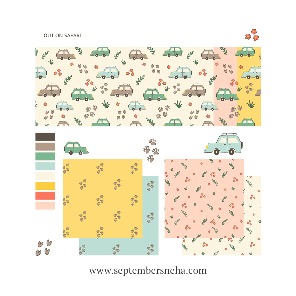 Out on safari moodboard