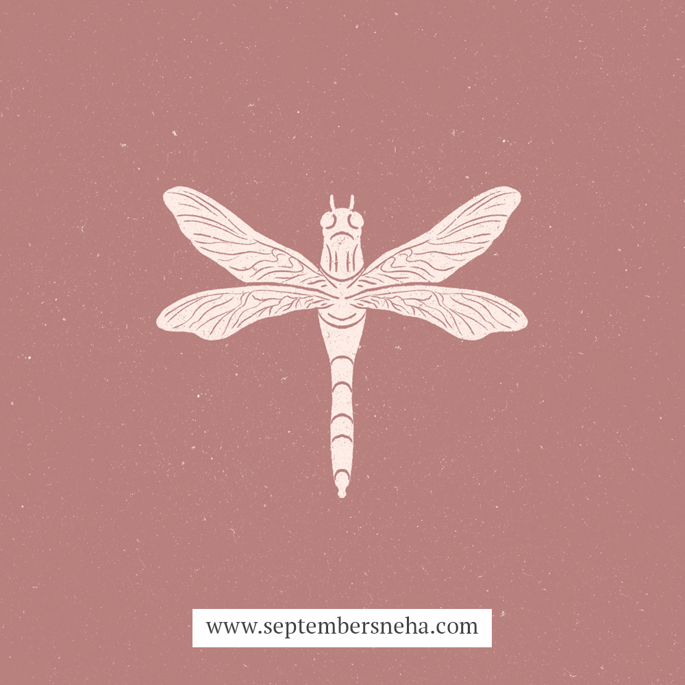 Edelweiss & Dragonfly Art