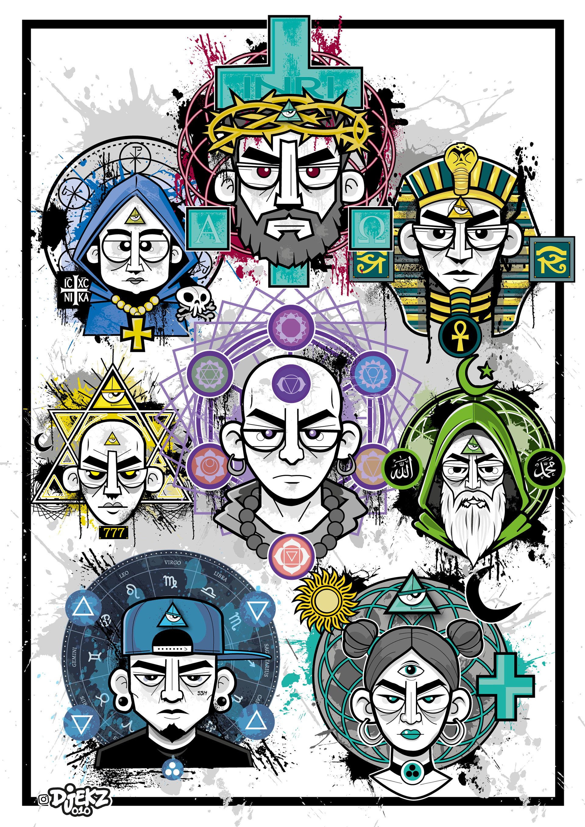 Symbolische kunstillustratie 'Secret Teachings of all Ages'