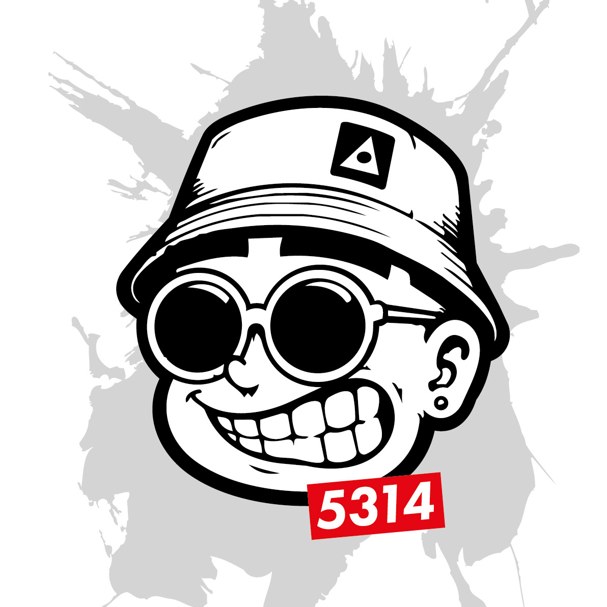 Streetart / graffiti-stijl artwork van de 5314 crew, Rotterdam