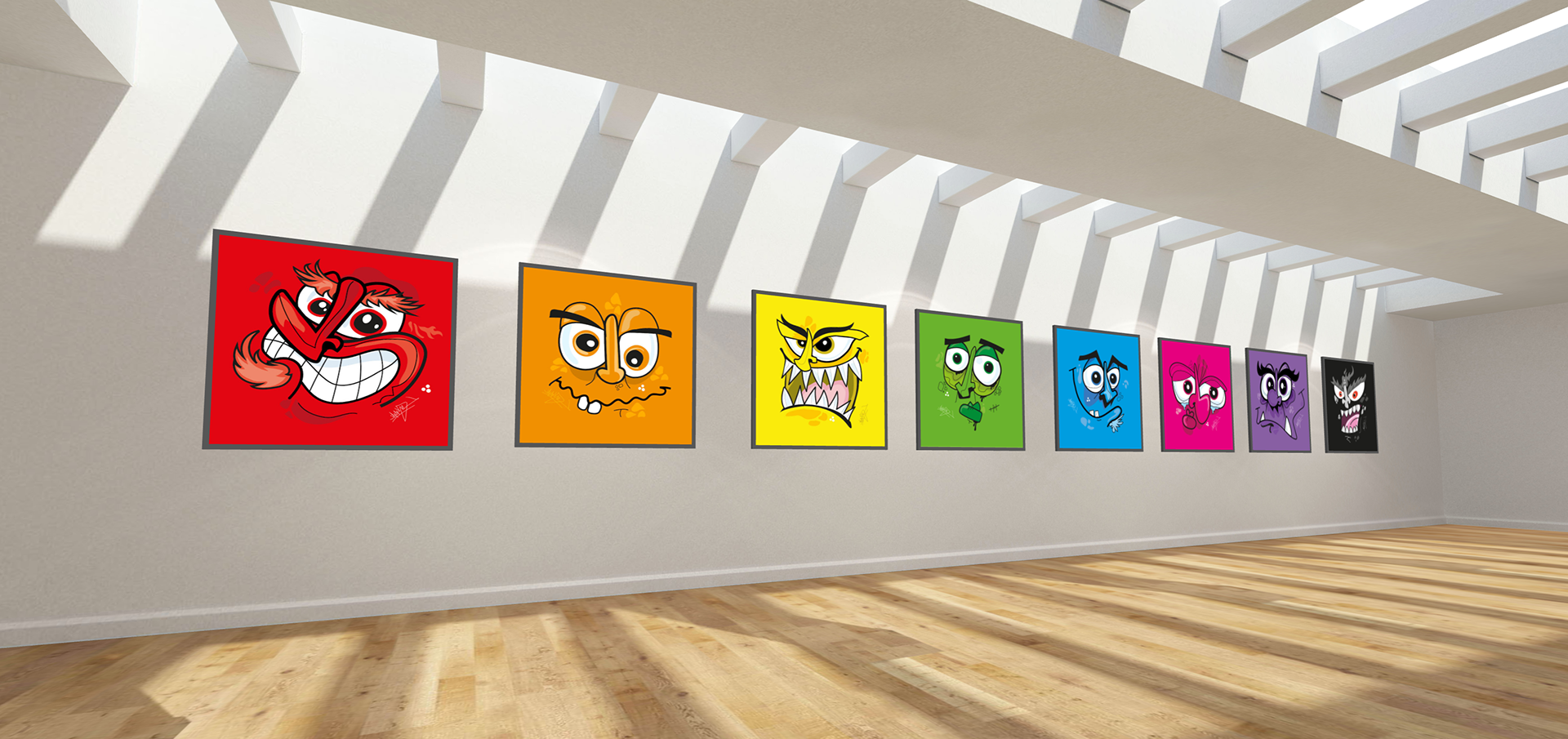 Digitale kunstwerken uit de NFT-collectie 'Mixed Emotions' gallery 2