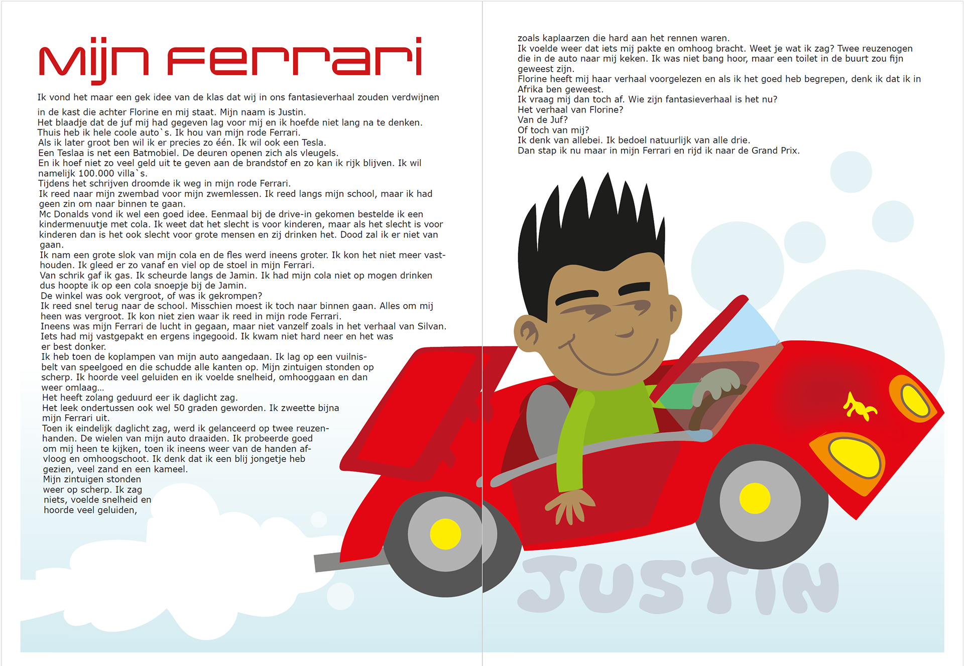 Illustratie voor educatief project 'De Magische Kast in de Klas'